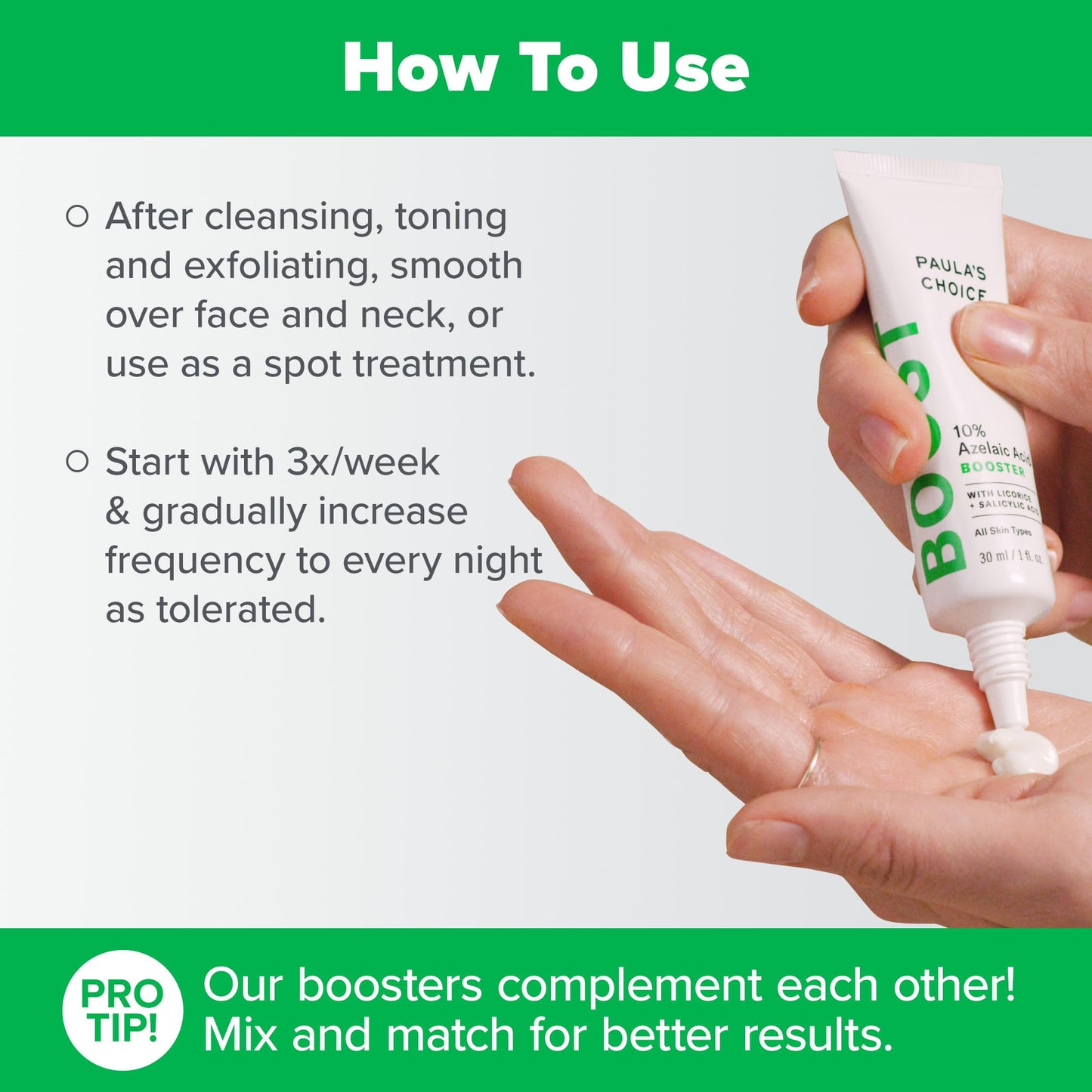 Paula's Choice BOOST 10% 壬二酸增强霜凝胶，甘草提取物和水杨酸，无油亮肤精华，1 盎司