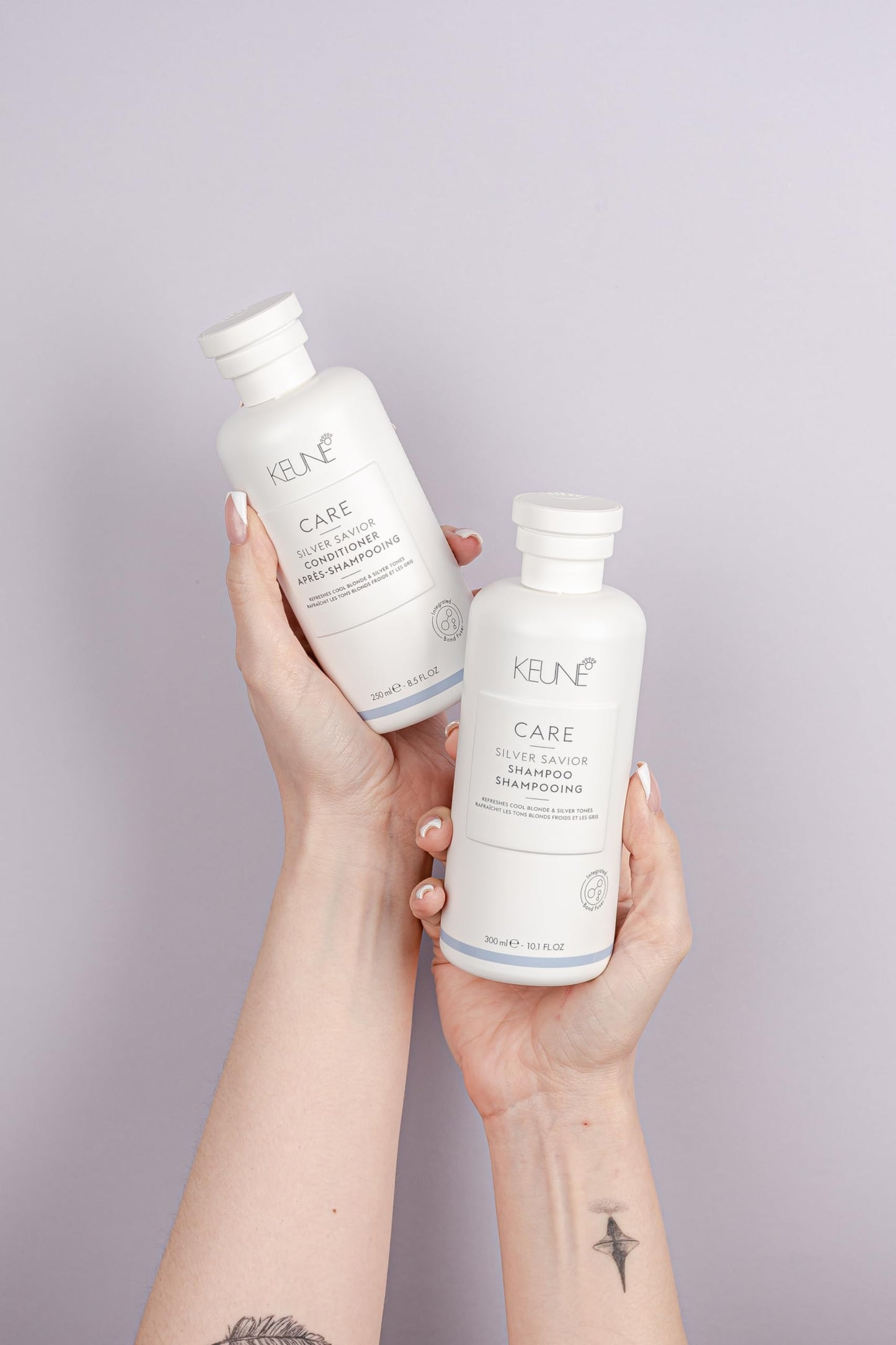 Keune Care Silver Savior 护发素，亮泽亮发护发素，适合金发和灰发，8.5 液体盎司