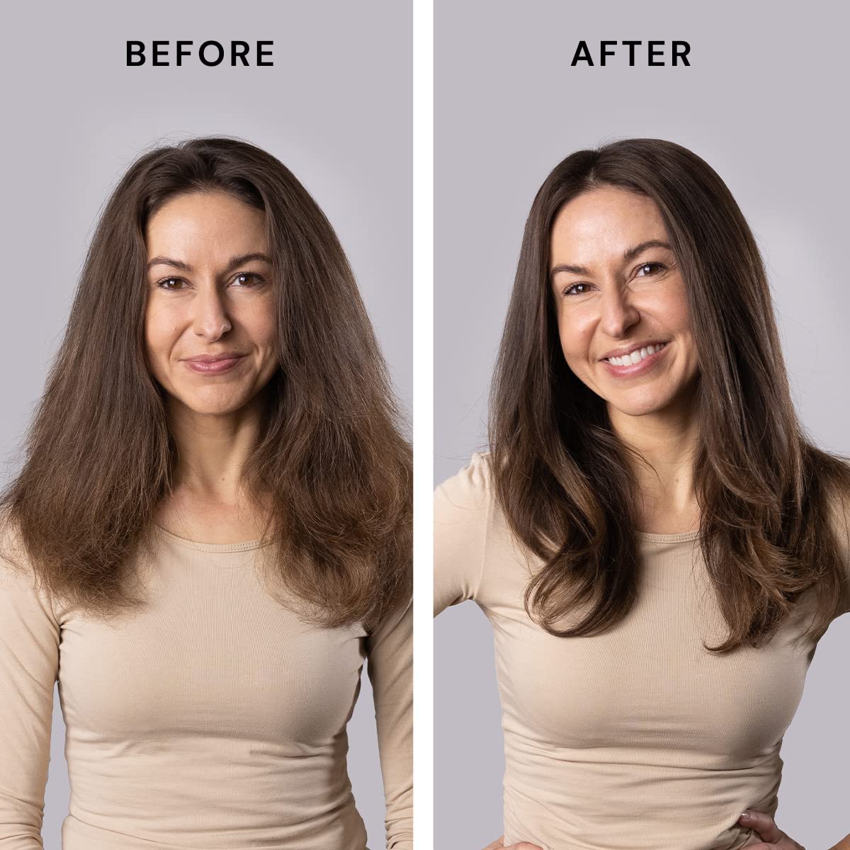 L'ANGE HAIR Le Volume 2-in-1 Titanium Blow Dryer Brush | Hot Air Brush in One with Oval Barrel | Hair Styler for Smooth, Frizz-Free Results for All Hair Types ((Black - 60mm))