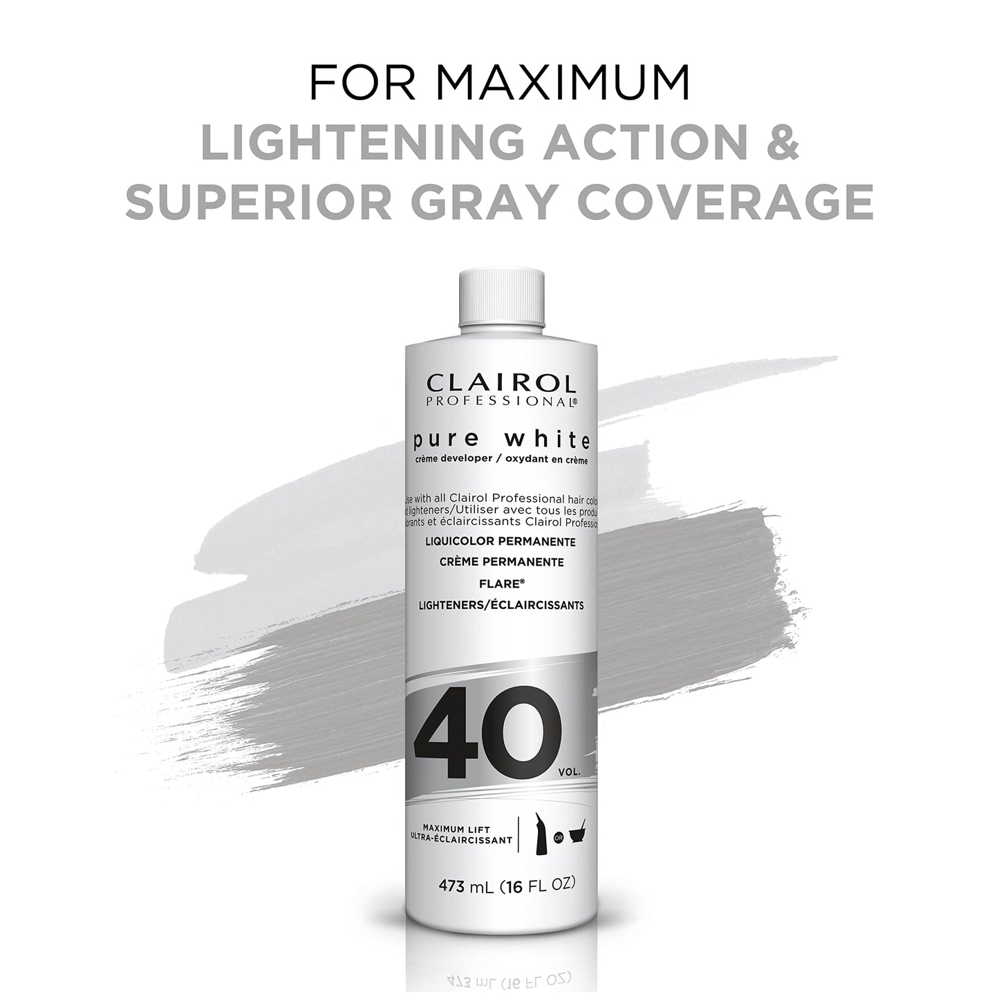 Clairol Professional Pure White Révélateur de crème 40 volumes, 16 oz