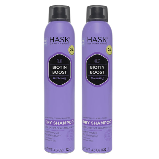 HASK Dry Shampoo Kits for all hair types, aluminum free, no sulfates, parabens, phthalates, gluten or artificial colors