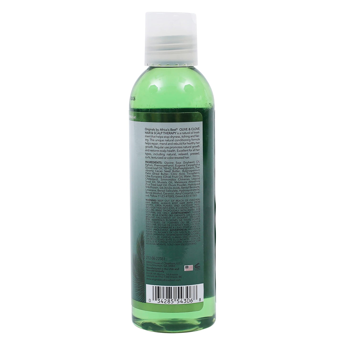 Originals by Africa's Best Olive & Clove Oil Therapy, Natural Treatment That Helps Repair Dry, Weak or Brittle Hair, Scalp Dryness, Itching and Flaking, 6 oz