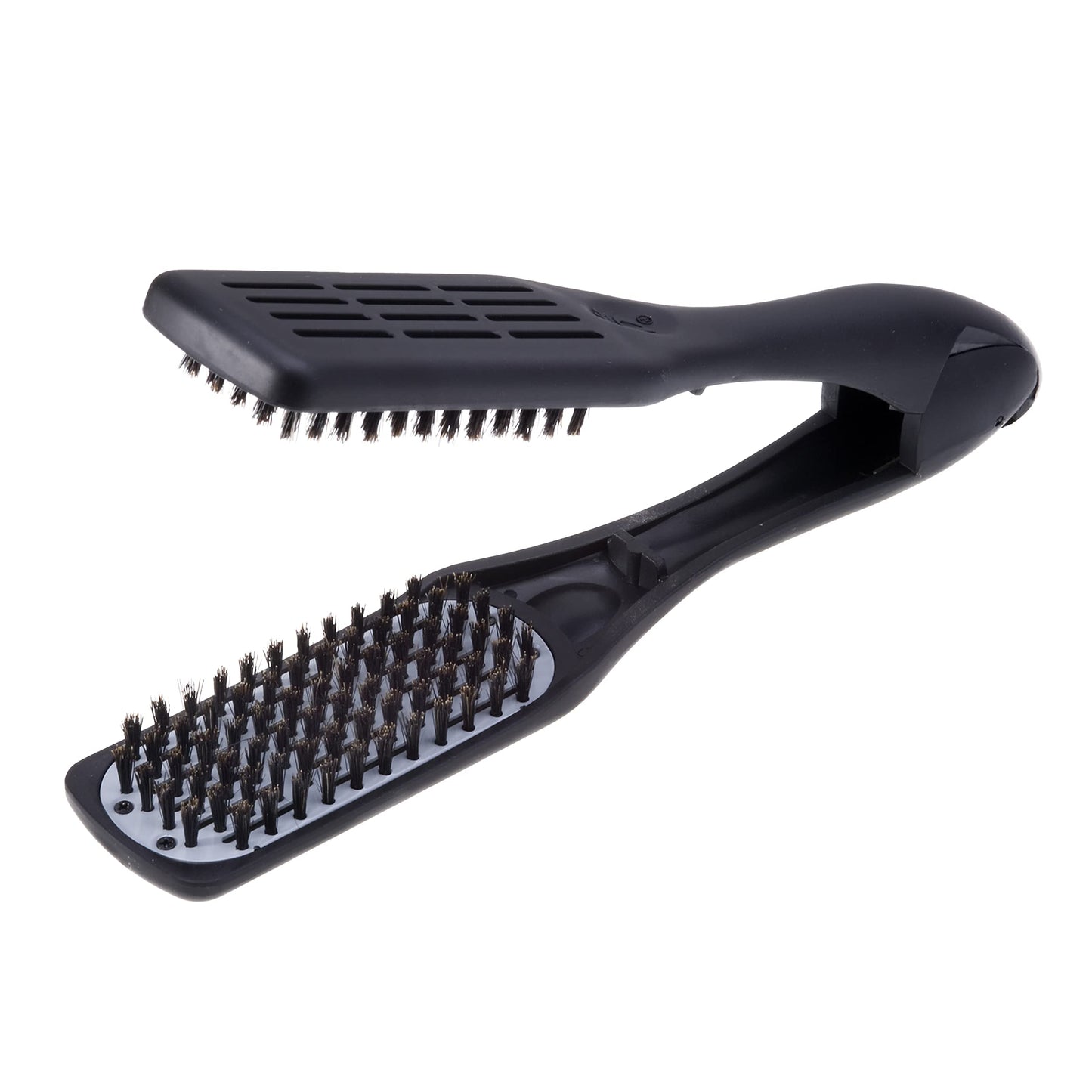 Denman D79 Thermoceramic Hair Straightening Brush - with Boar Bristles - For Wide, Wavy, Curly, Coily Hair – Black