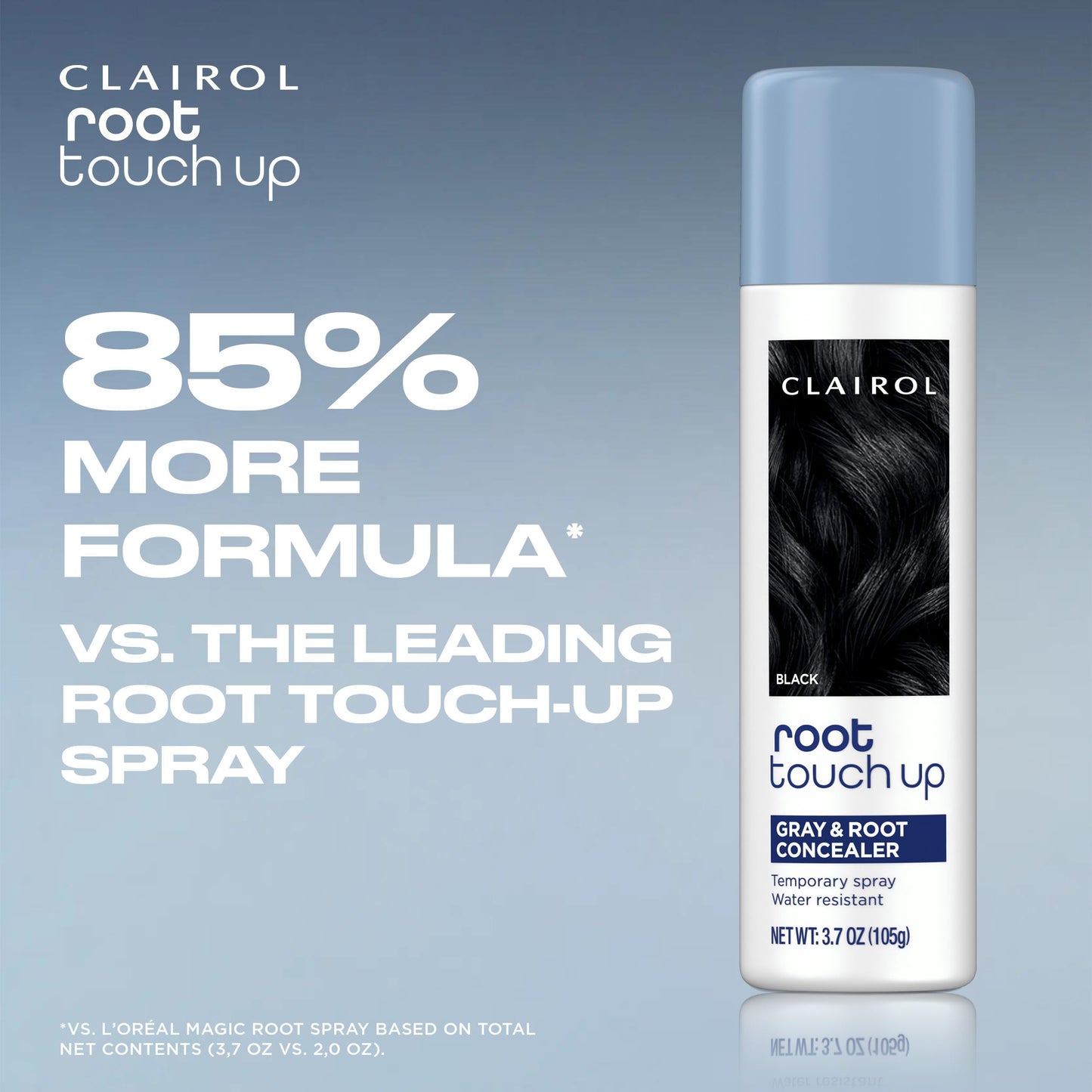 Light Steel Blue Clairol Root Touch-Up Temporary Hair Coloring Spray, Light Brown Hair Color | Instant Natural-Looking Gray Root Coverage | Ammonia Free | Lightweight Formula | Pack of 1