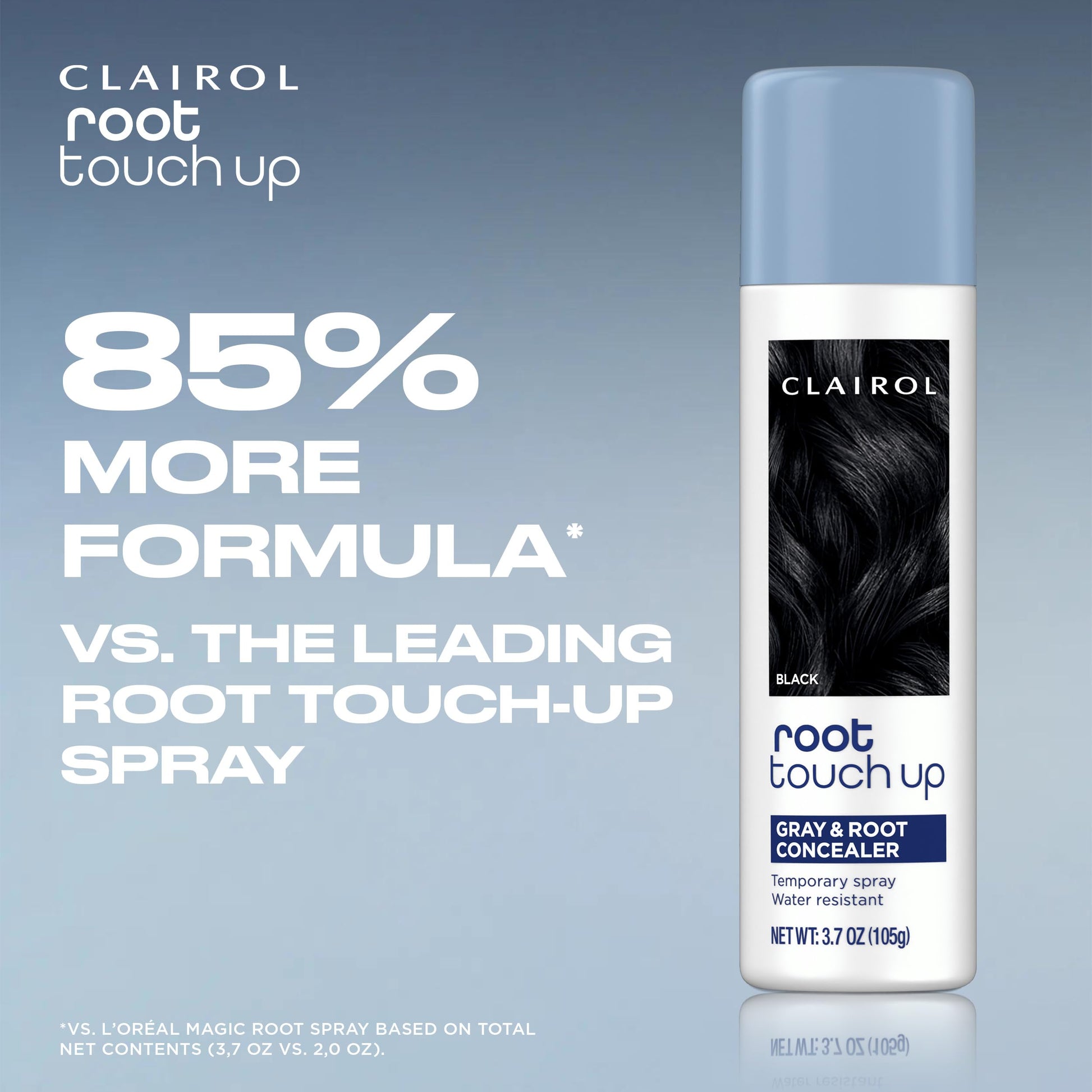 Light Steel Blue Clairol Root Touch-Up Temporary Hair Coloring Spray, Light Brown Hair Color | Instant Natural-Looking Gray Root Coverage | Ammonia Free | Lightweight Formula | Pack of 1