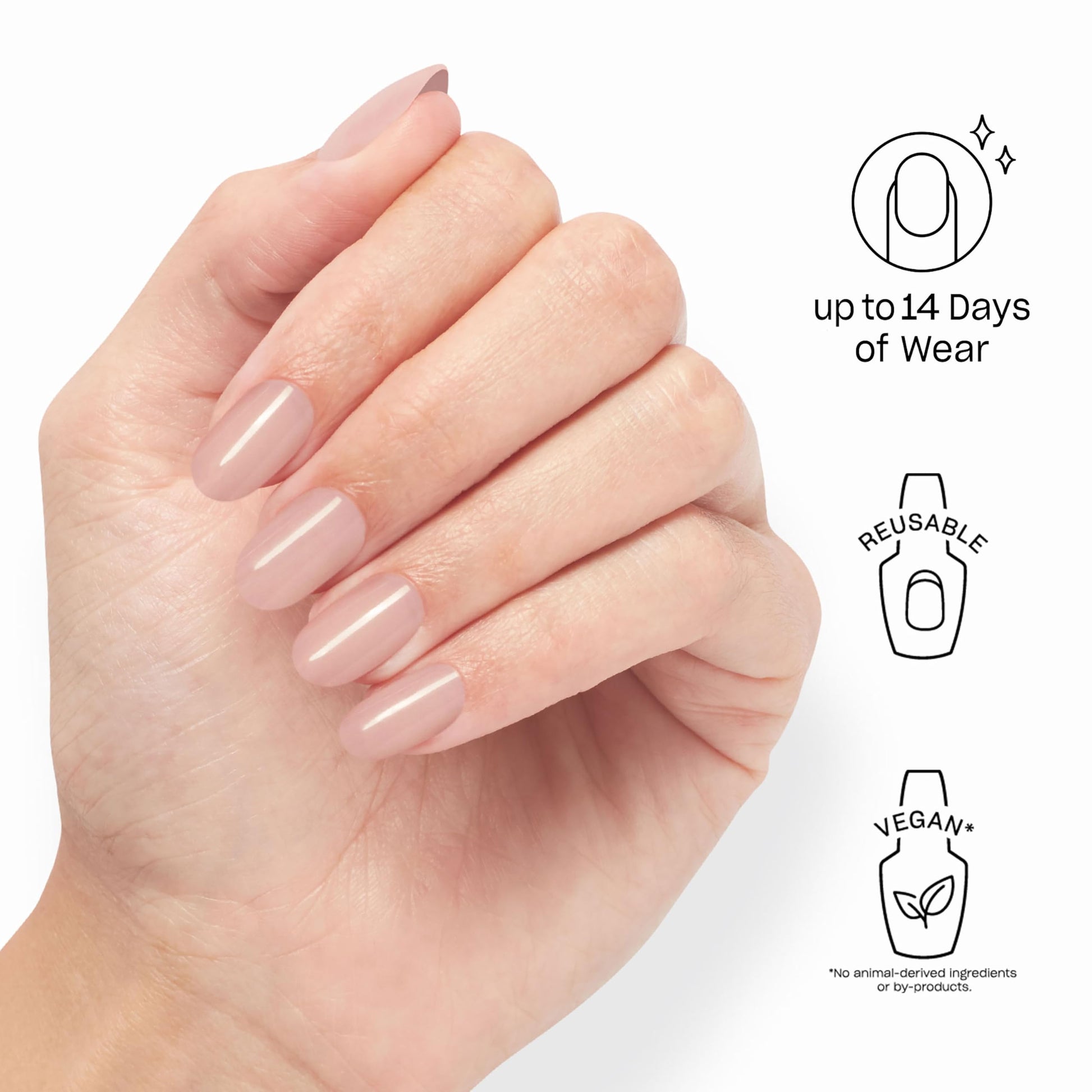 White Smoke OPI On Point Put it in Neutral | Short Round Soft Nude Beige Pink Press On Nails | 24 Count with Nail Glue | Long Lasting, Reusable, Non-damaging | Fall 2025 Shades