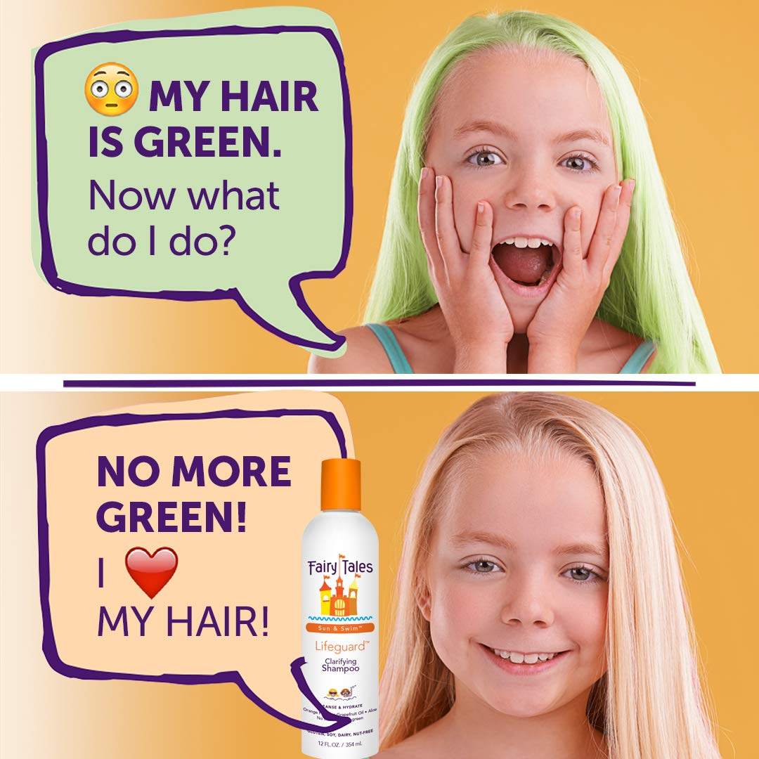 Peach Puff Fairy Tales Swim Shampoo for Kids - 12 oz | Made with Natural Ingredients in the USA | Chlorine Removal Swimmer Shampoo for Kids | No Parabens, Sulfates, or Synthetic dyes