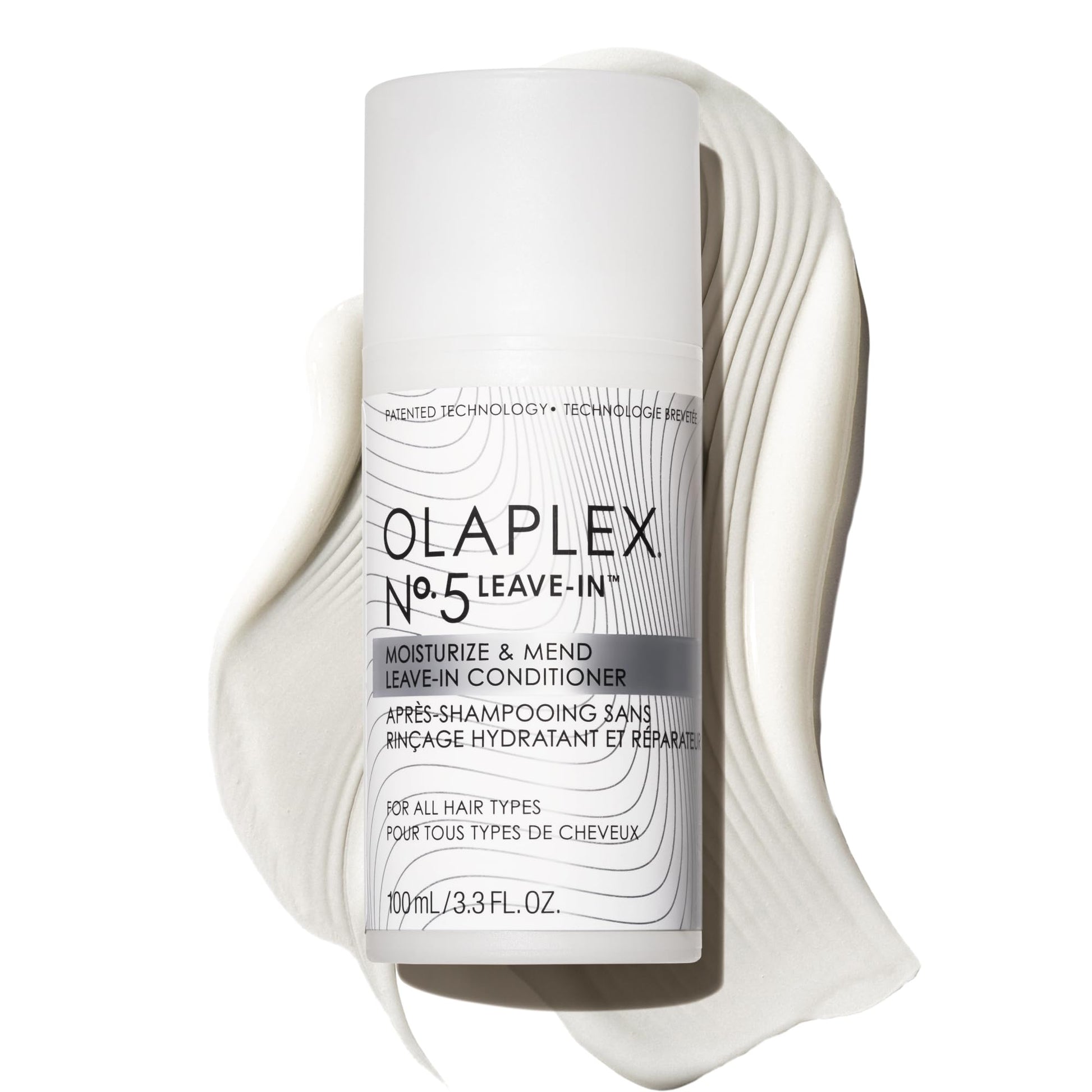 White Smoke Olaplex Nº.5 Leave-In Conditioner: Moisturizes & Mends Split Ends | Reduces Breakage & Repairs, Protects Damaged Hair | For Coily, Curly, Straight, and Wavy, Stocking Stuffers, 100 mL / 3.3 Fl. Oz.