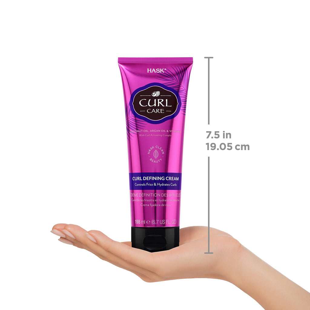 HASK CURL CARE Curl Defining Cream - vegan formula, cruelty free, color safe, gluten-free, sulfate-free, paraben-free