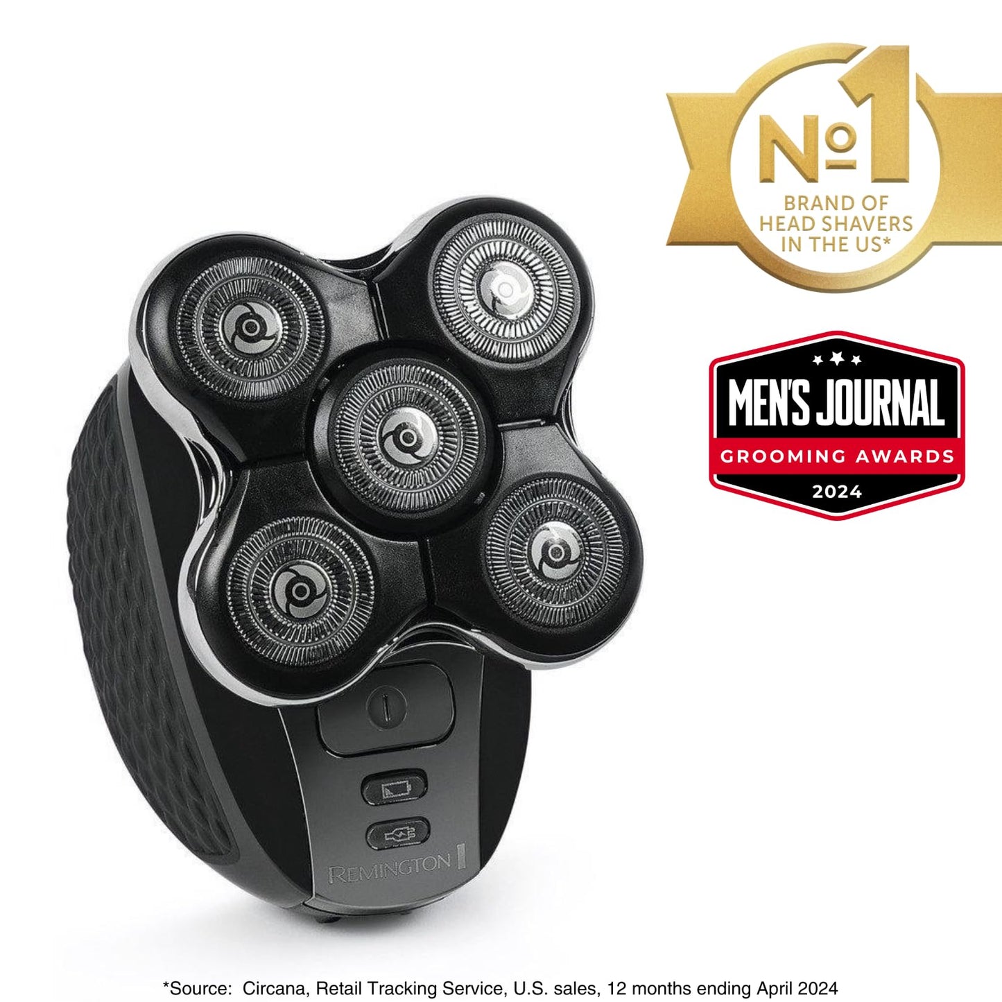 Remington Balder Pro Electric Razor for Head XR7000A - Premier Wet/Dry Bald Head Shaver, Flex Blades for a Close Shave, Cordless Rechargeable, Effortless Head Shaving with Precision Dual Track Heads