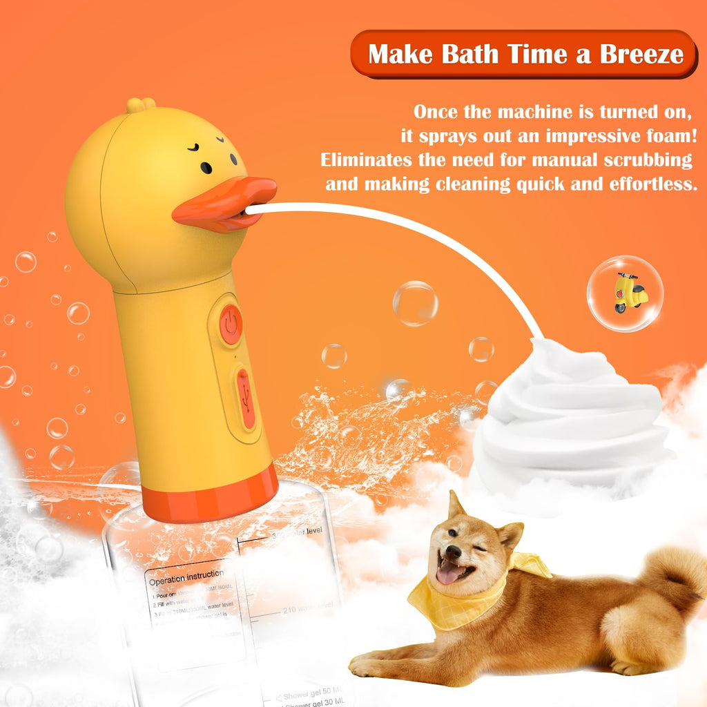 Katoggy Electric Foaming Shampoo Dispenser for Dog and Cat Bathing, Rechargeable Soap Dispenser for Pet Bathing, Bathroom, Kitchen Sink, Toilet Cleaning