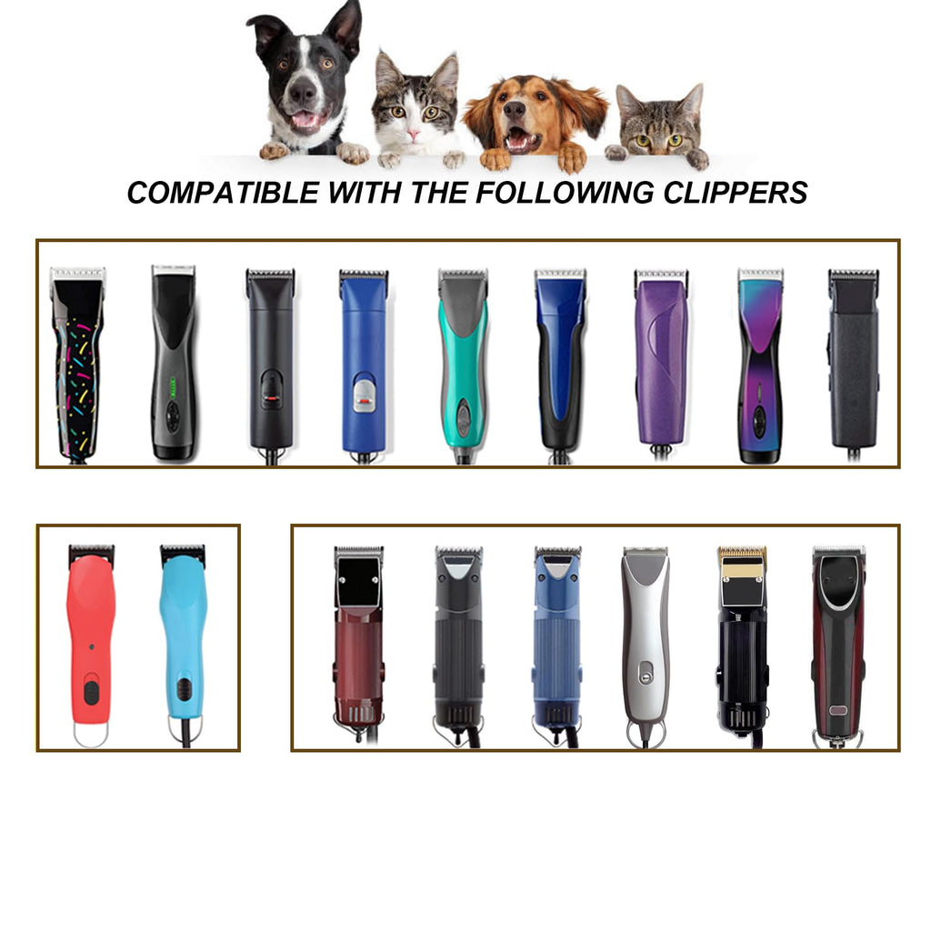 Filymosie 3 Pack 10W Wide Blades for Dog Grooming,Compatible with Andis,Oster A5,Wahl km10 Clippers,Cutting Length 1/16"