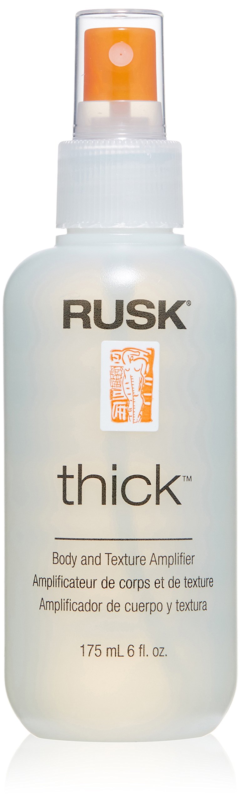RUSK Designer Collection Thick Body and Texture Amplifier Spray, 6 Oz, For Fine, Limp, Flat or Lazy Hair Types - Contains Wheat Protein, Adds Strength, Texture, Volume & Moisture