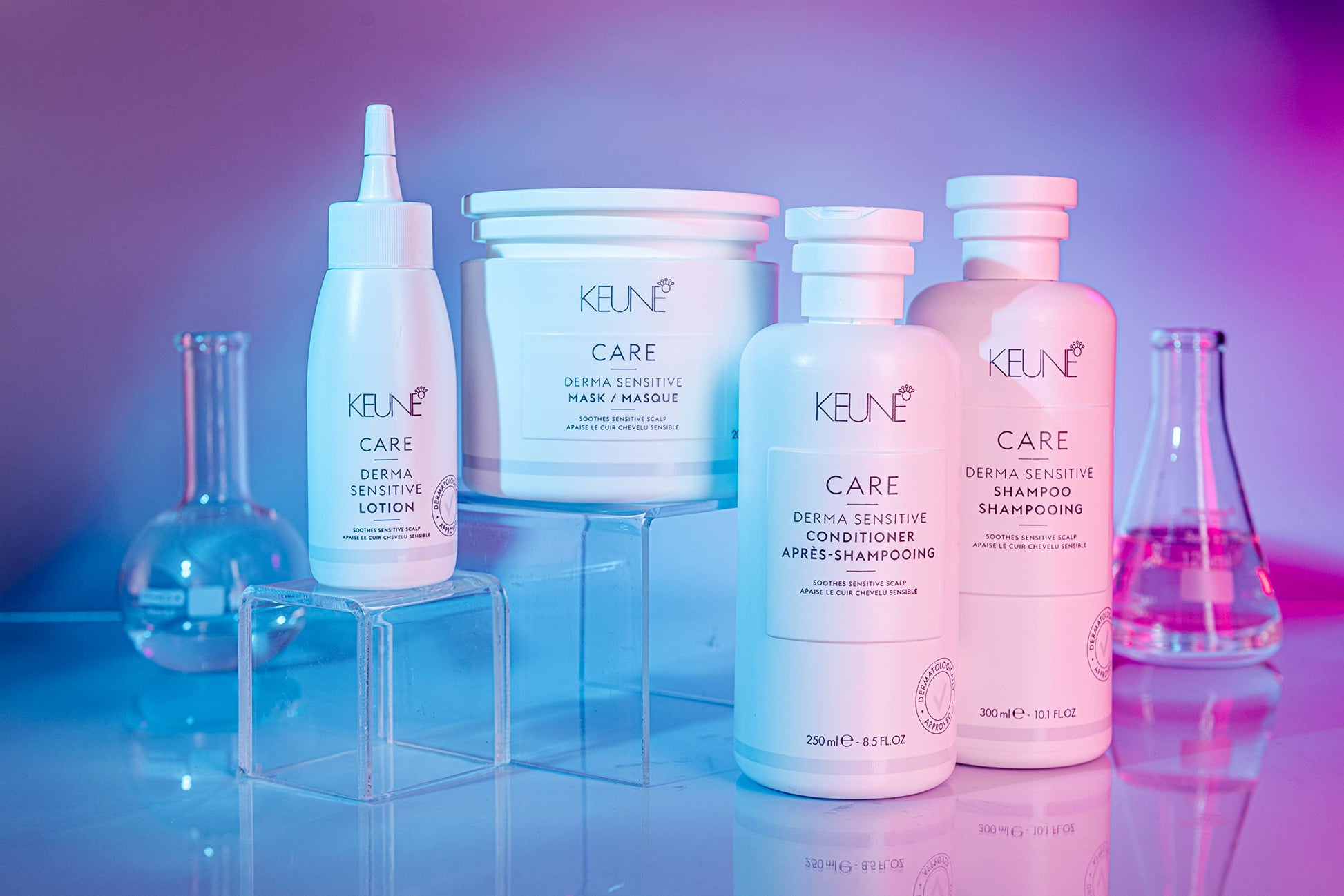 Slate Gray Keune Care Derma Sensitive Lotion, Soothing & Calming Treatment for Dry Scalp, 2.5 Fl Oz