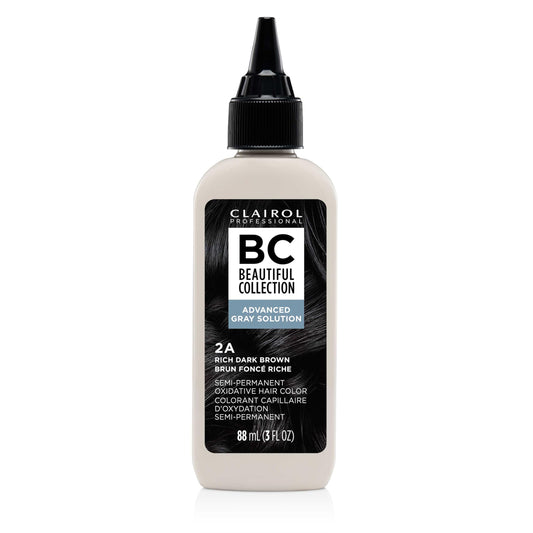 White Smoke Clairol Professional Beautiful Collection Advanced Gray Solutions, 2A Rich Dark Brown, 3 oz. - Packaging May Vary