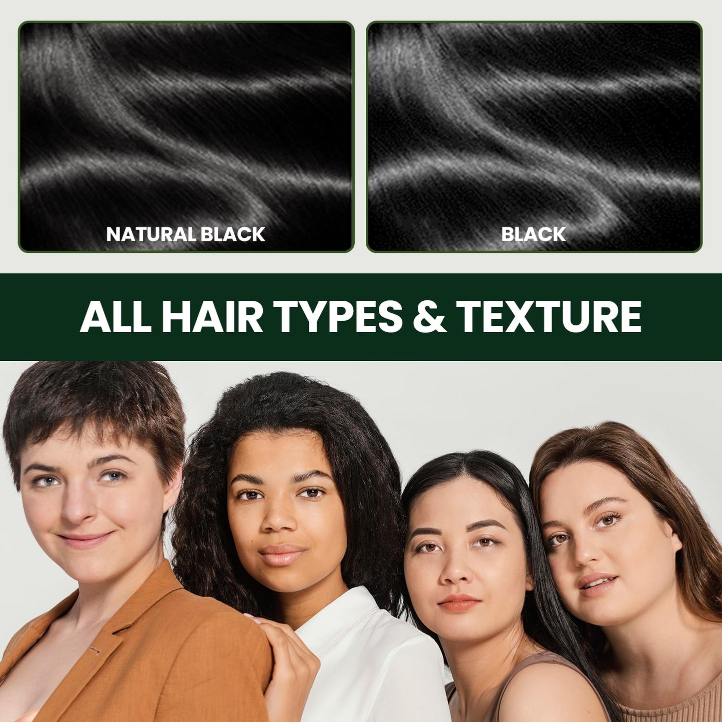 Black Dongsung Herb Speedy Color Cream (Natural Black, 3 Pack), PPD-Free Ammonia-Free Vegan Gray Coverage Hair Dye with Sun Protection, Odorless, Gentle for Sensitive Scalp, No Eye or Scalp Irritation