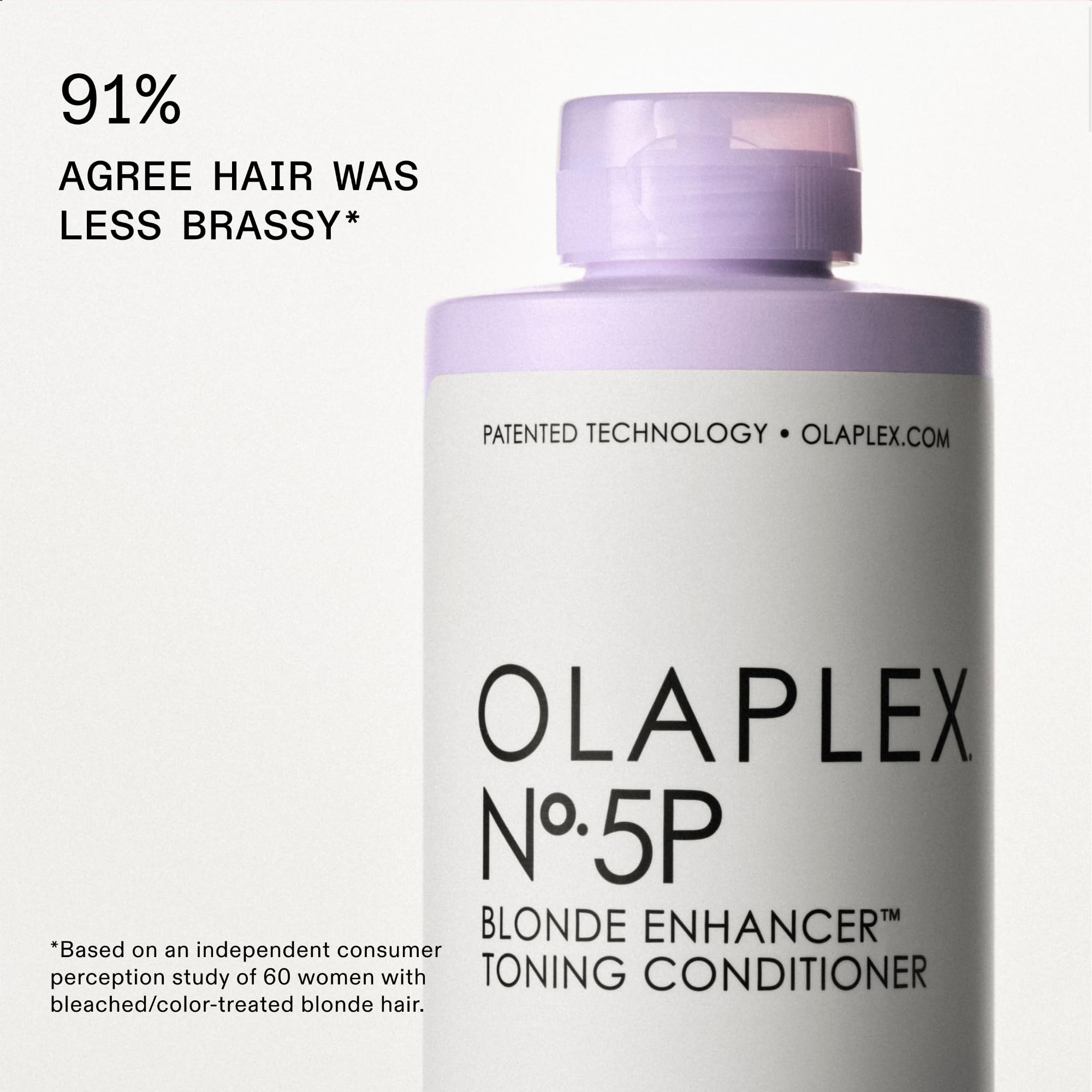 Olaplex Nº. 5P Blonde Enhancer Purple Toning Conditioner: Neutralizes Brassiness & Strengthen | Repairs Damages & Hydrates Hair | For Coily, Curly, Straight, and Wavy, 1000 mL / 33.8 Fl Oz