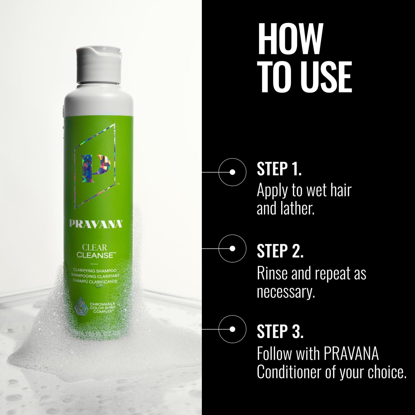 Pravana Clear Cleanse Mineral Diminishing Shampoo | For Clarifying Color-Treated Hair | Instantly Removes Hard Water Deposits | Hydrates, Energizes, Volumizes | Eliminates Discoloration | 33 Fl Oz