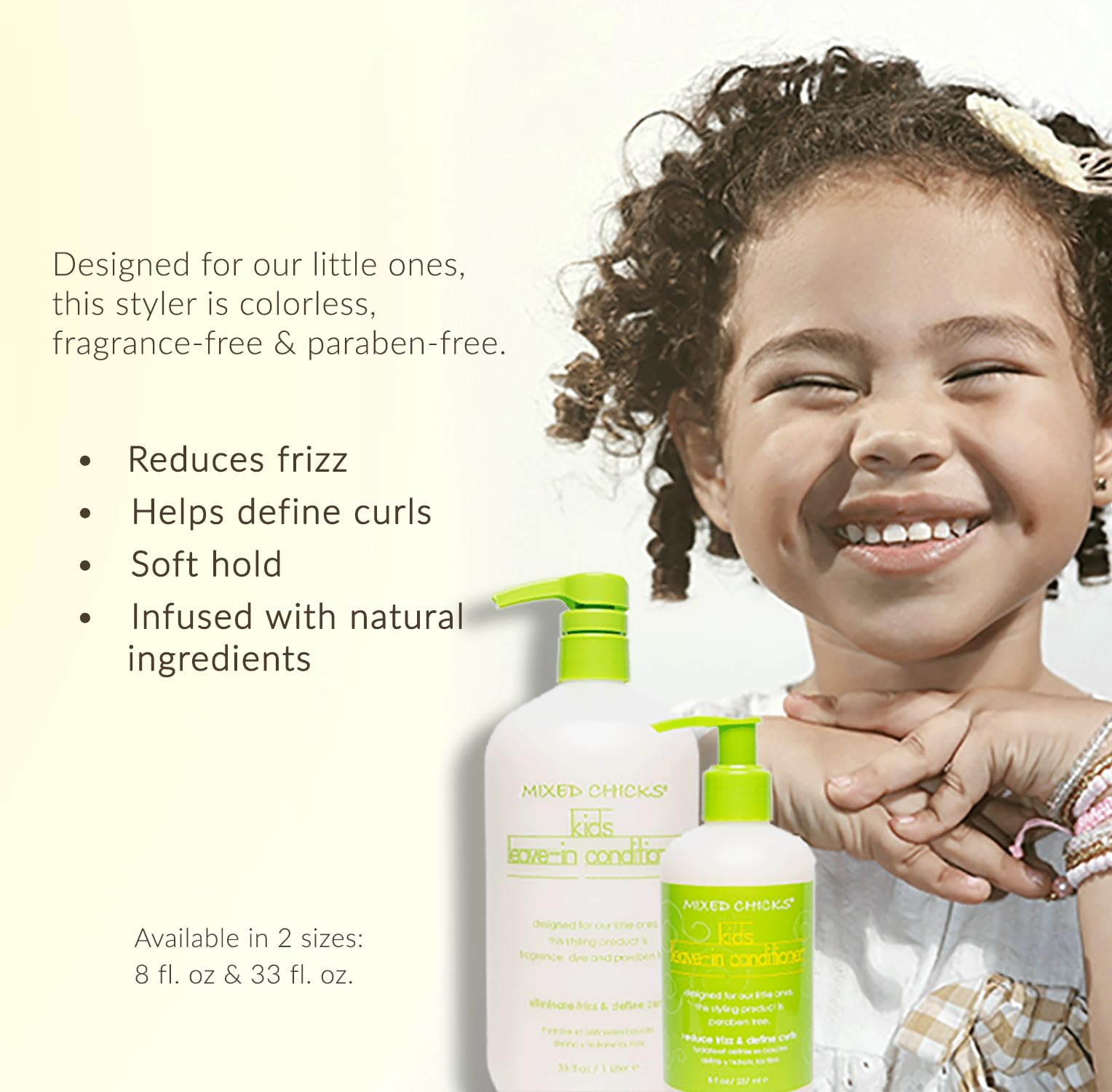 Seashell Mixed Chicks Kids Leave-In Conditioner - Eliminate Frizz & Define Curls, 33 fl.oz.