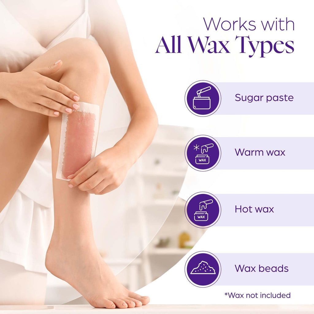 765 Professional Wax Strips for Waxing – Tear-Resistant Fabric Hair Removal Strips – 225 Large & 540 Small – Reusable for Warm Wax & Sugar Paste – Face, Body & Intimate Areas