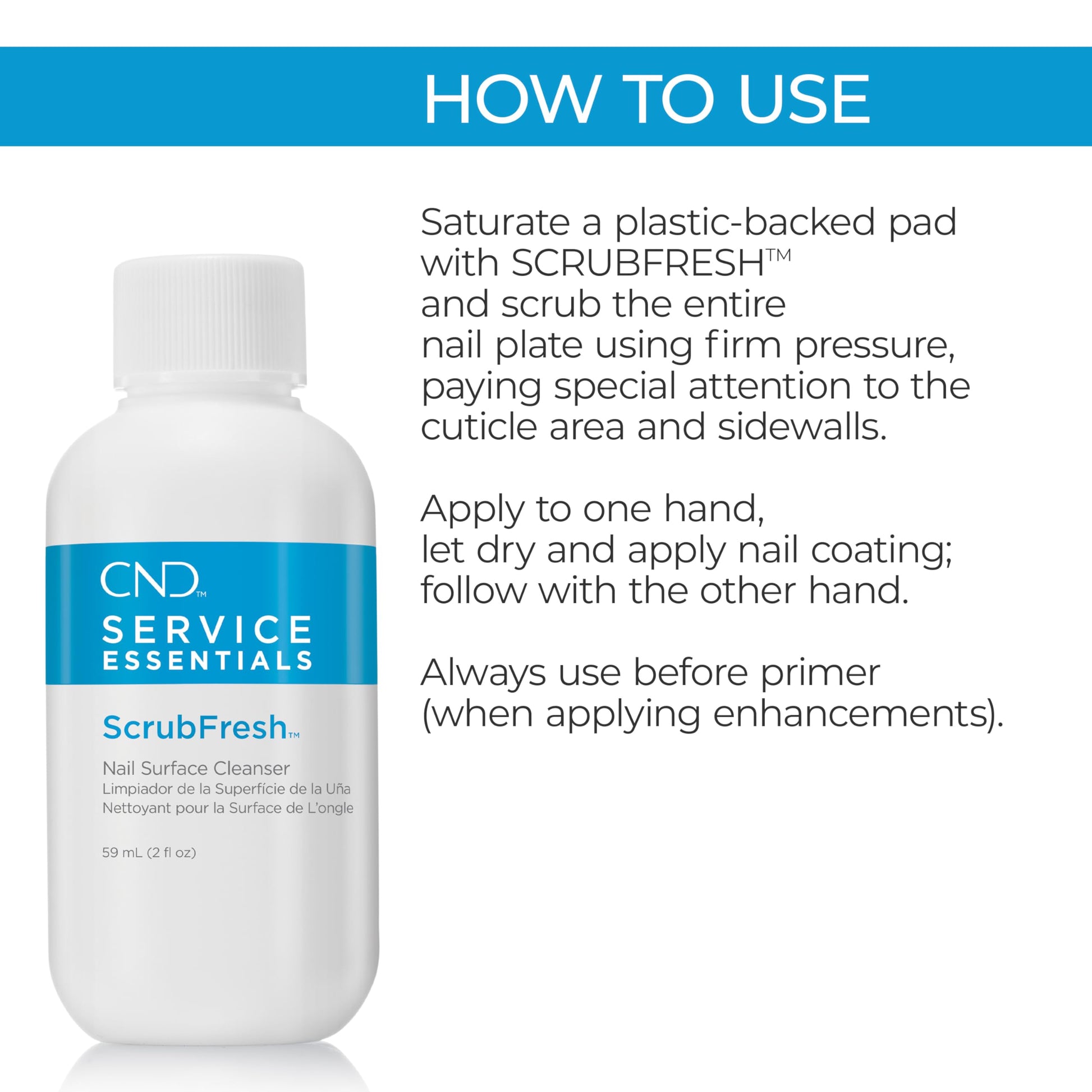White Smoke CND SCRUBFRESH Nail Surface Cleaner (Packaging May Vary), 7.5 fl oz