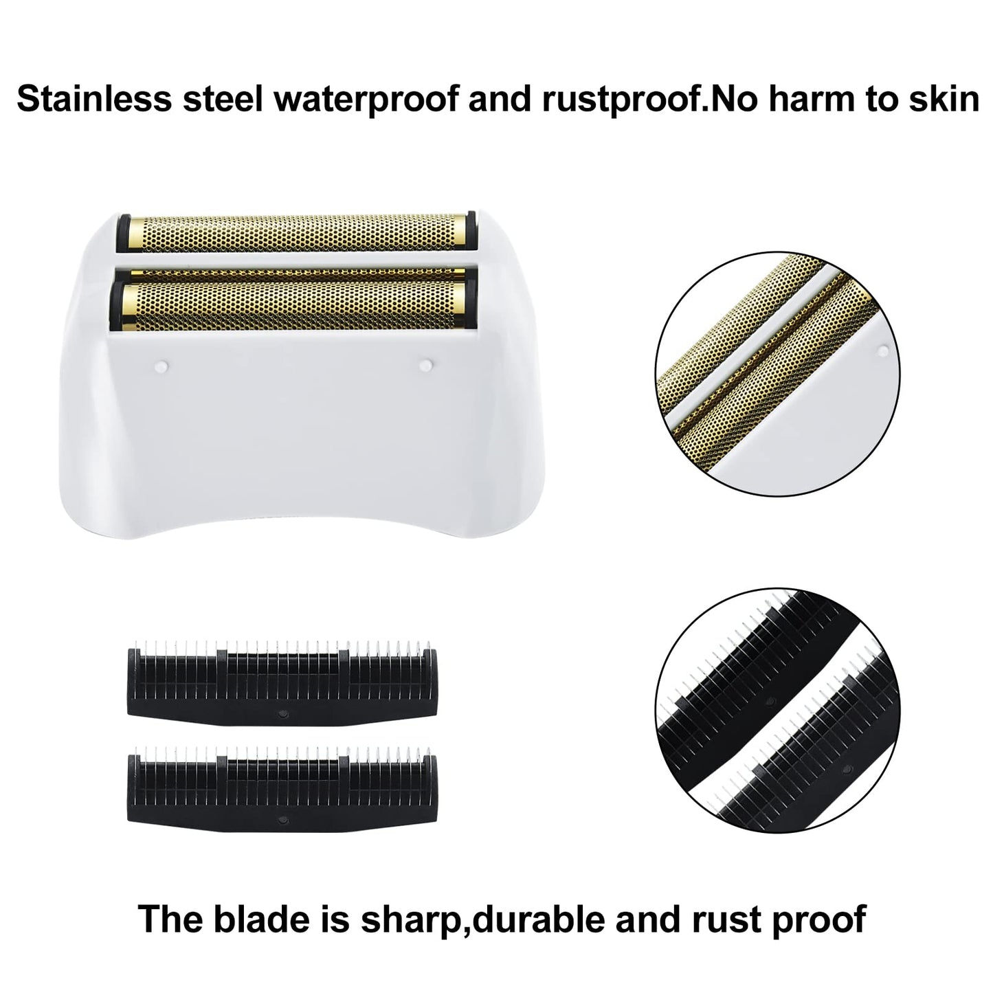 White Smoke 3 Pack Shaver Replacement Foil and Cutters compatible with"andis #17150 shaver foil replacement" Golden