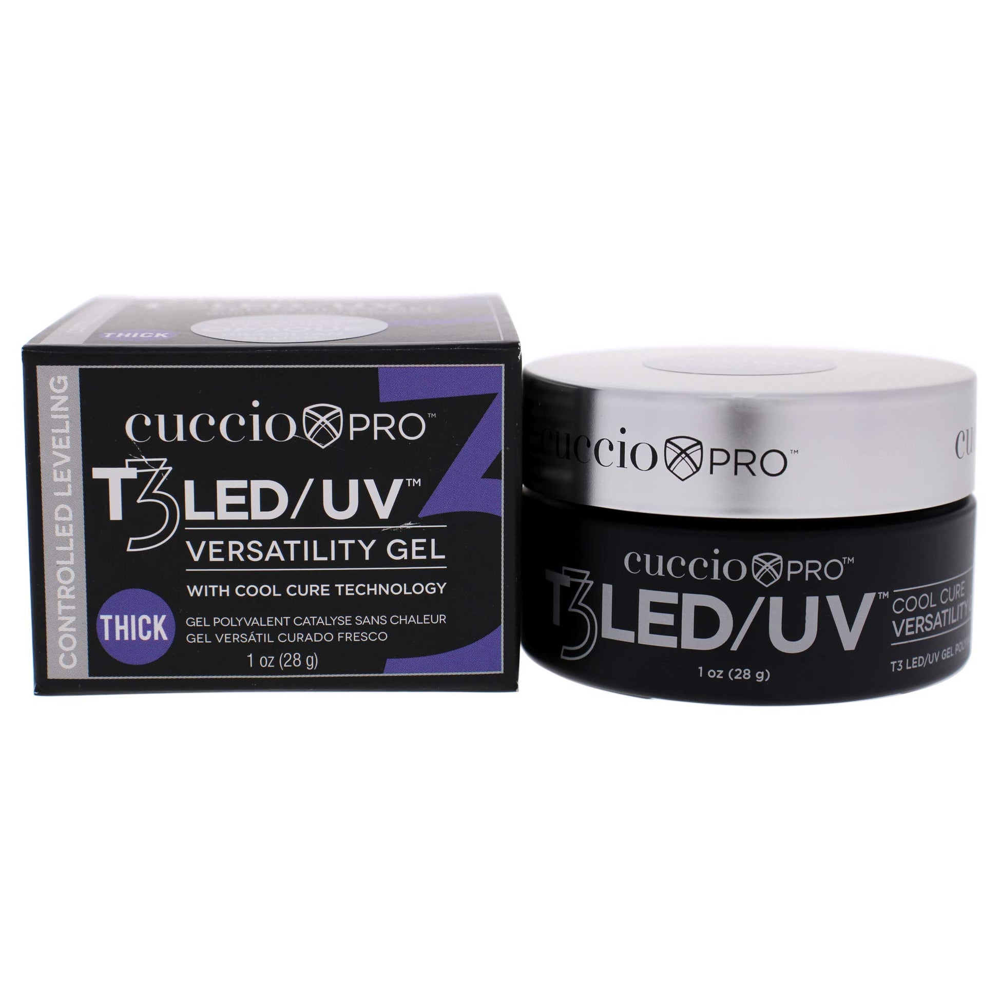 White Smoke Cuccio Pro T3 LED/UV Cool Cure Versatility Gel- Controlled Levelling- Incredibly Flexible- Strong Adhesion- Thick Viscosity- Fast Application- Quick Cure- Opaque Brazilian Blush- 1 Oz Nail Gel