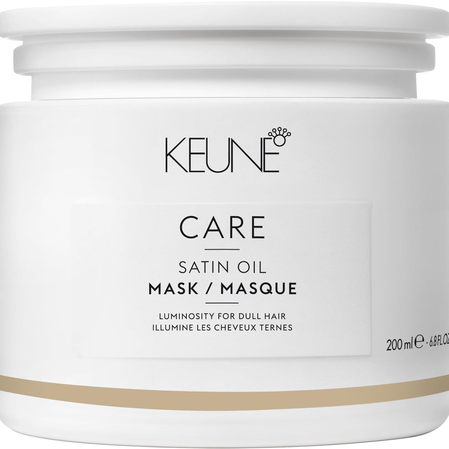Keune Care 缎面油发膜，深层保湿滋养护理，适合所有发质，6.8 液体盎司