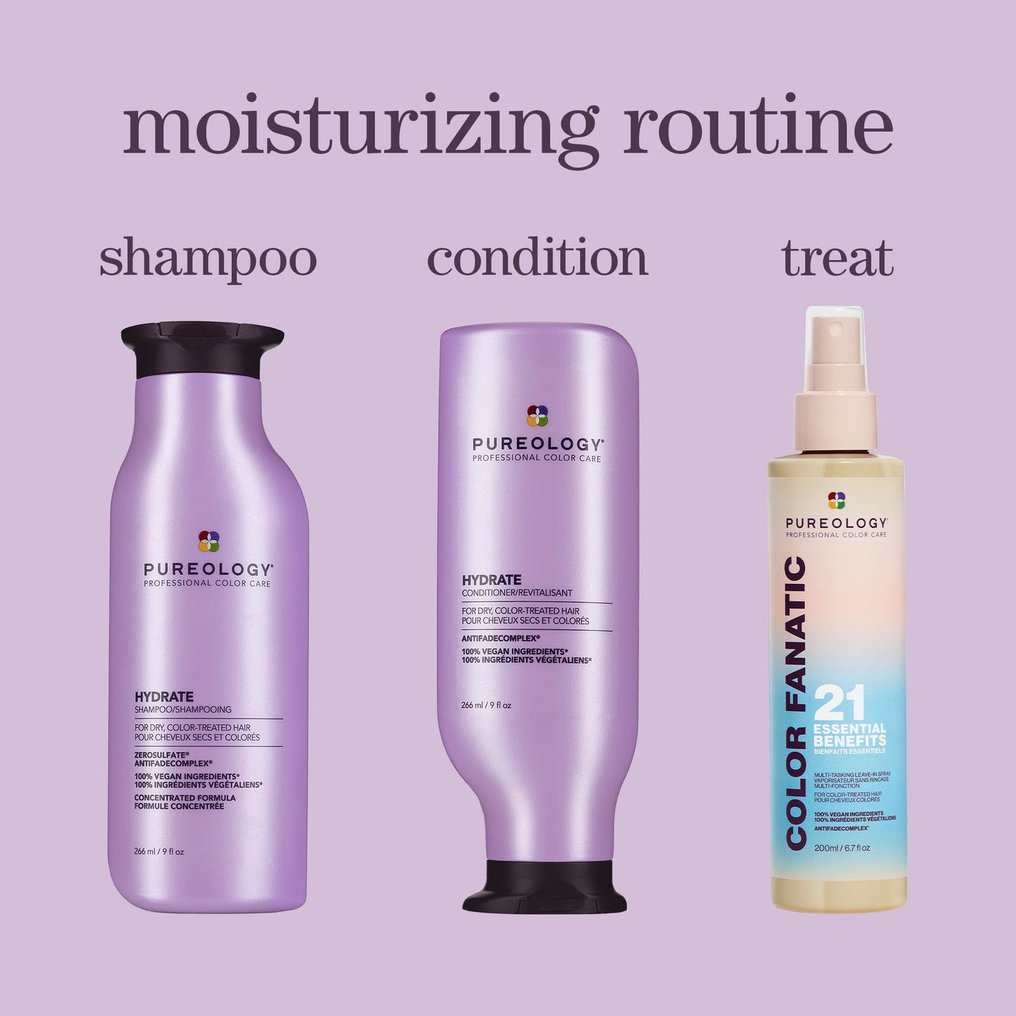 Pureology Hydrate 保湿护发素 | 适用于中厚至干性、染发 | 不含硫酸盐 | 纯素
