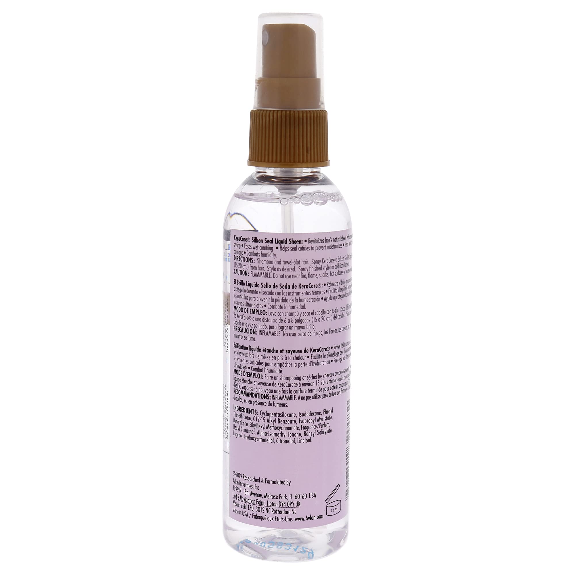 Keracare Silken Seal Liquid Sheen Avlon Spray 4 Oz