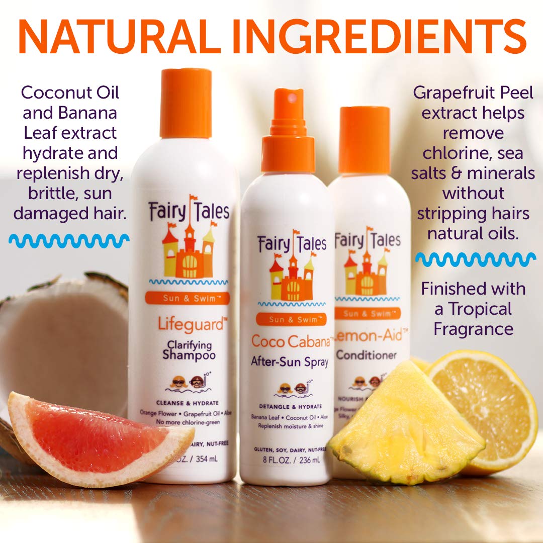 Fairy Tales Swim Shampoo for Kids - 12 oz | Made with Natural Ingredients in the USA | Chlorine Removal Swimmer Shampoo for Kids | No Parabens, Sulfates, or Synthetic dyes