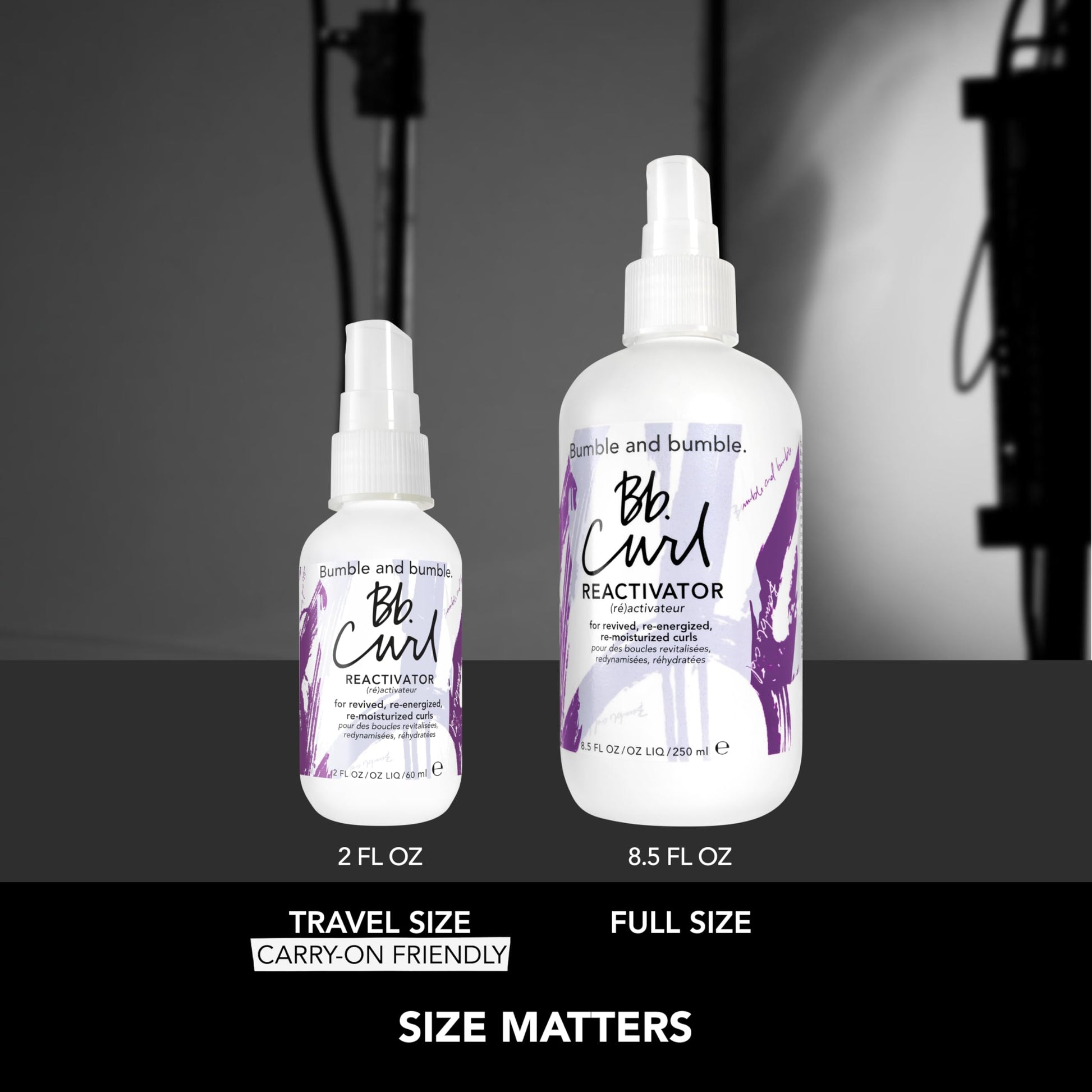 Black Bumble and bumble. Curl Reactivator Hair Mist | For Revived + Re-moisturized Coils, Curls, Waves | Anti Frizz | UV Protection| With Jojoba, Avocado + Coconut Oil | Standard Size, 8.5 Fl Oz