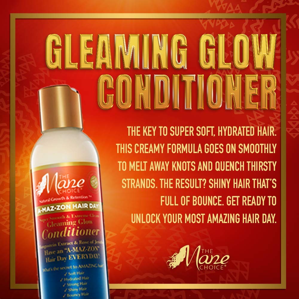 THE MANE CHOICE A-MAZ-ZON HAIR DAY - GORGEOUS GLOSS LEAVE-IN CONDITIONER - Lasting Hydration, Nourishes and Moisturizes - Infused with Biotin and Vitamins C,D,E