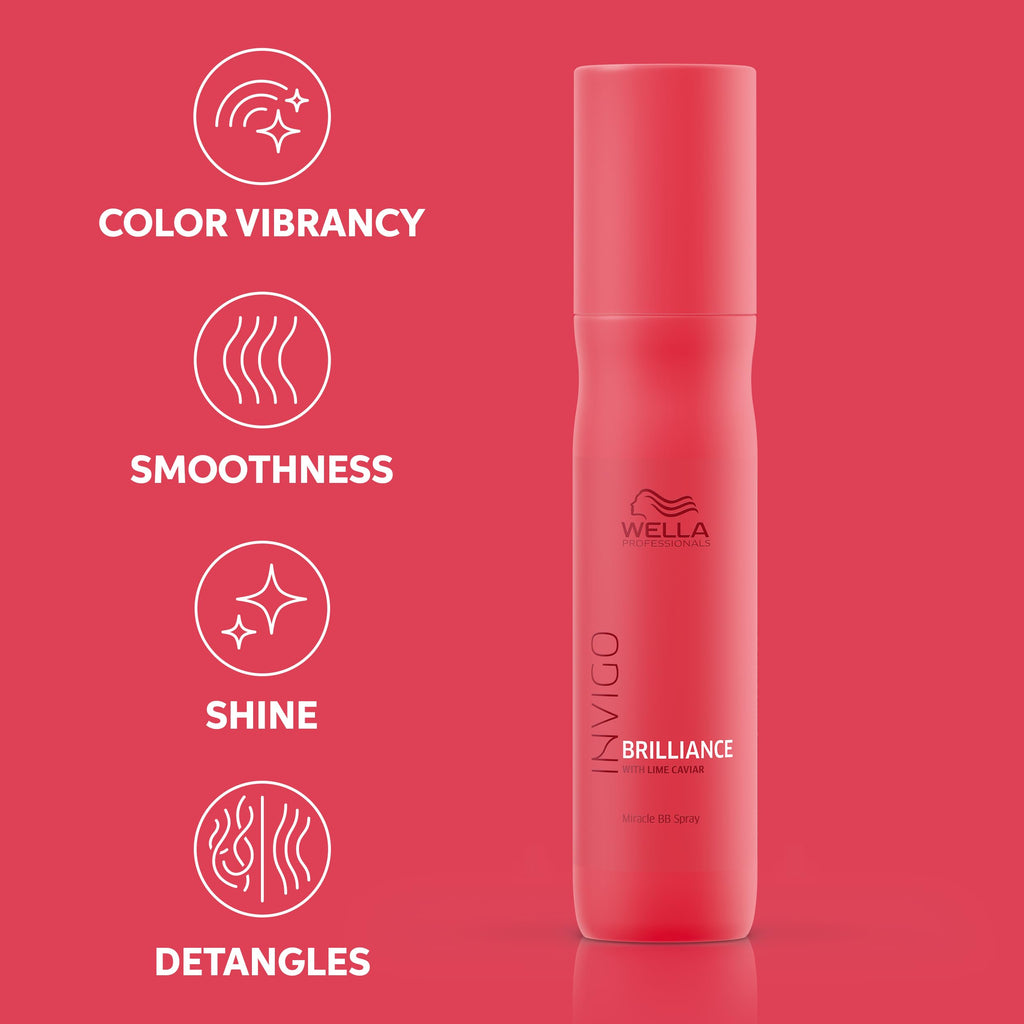 Wella Professionals Invigo Brilliance Miracle BB Spray | Instant Color Vibrancy & Color Protection | 5.07 Fl Oz