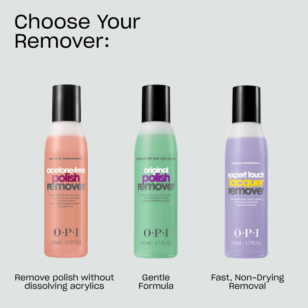 OPI Expert Touch Lacquer Remover | Acetone Nail Polish Remover | Superior Performance | Fast & Non-Drying Formula | 3.7 fl oz