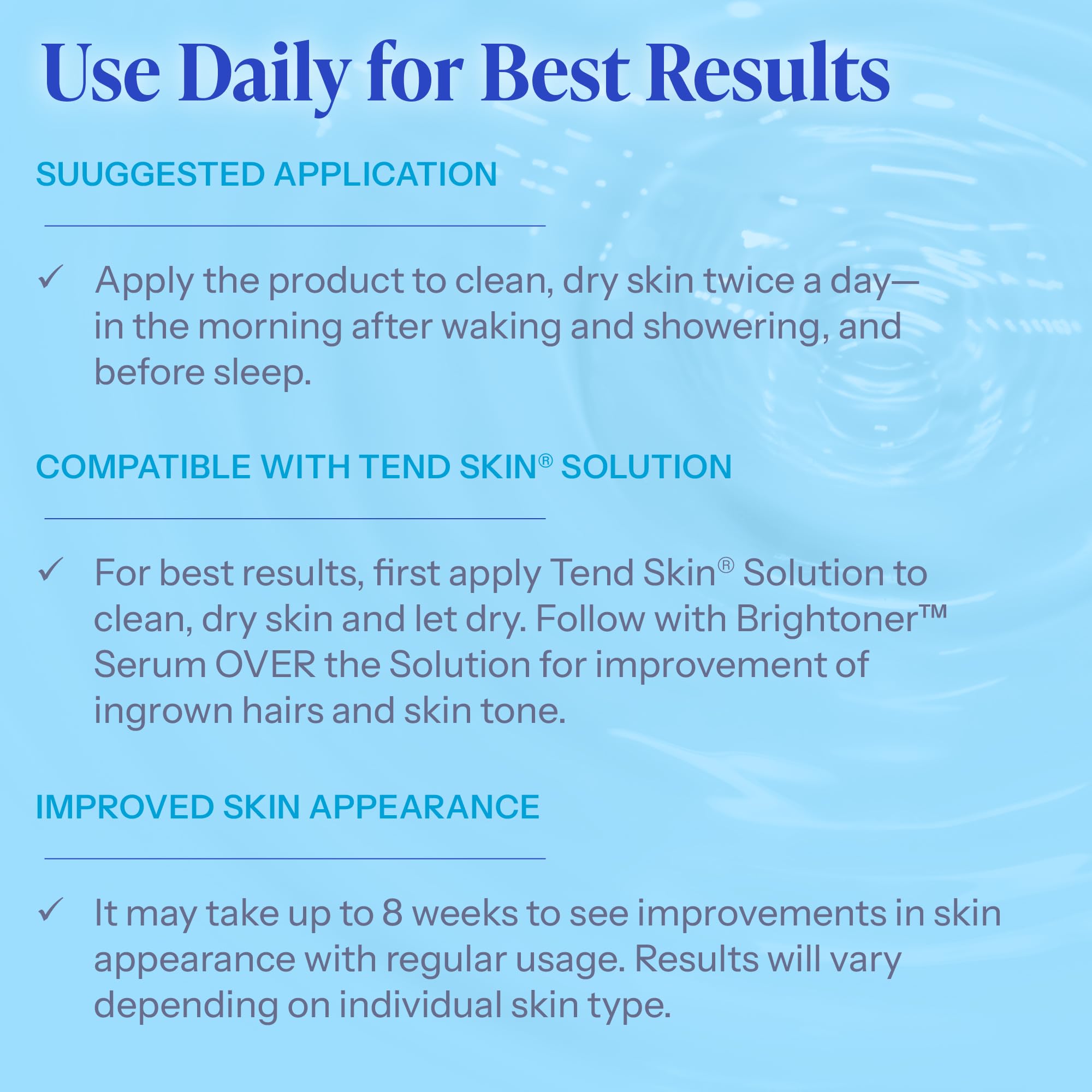 Tend Skin Brightoner Serum Roll On, Improves Appearance Of Uneven Skin Tone, Patches, and Dark Spots, Advanced Formula for Face and Body, 2.5 Oz