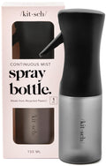 Kitsch Continuous Spray Bottle for Hair – Fine Mist Water Mister & Water Spray Bottle – Recycled Hair Spray Bottle – Spray Bottles for Cleaning, Styling, Plants & More – Black, 150ml