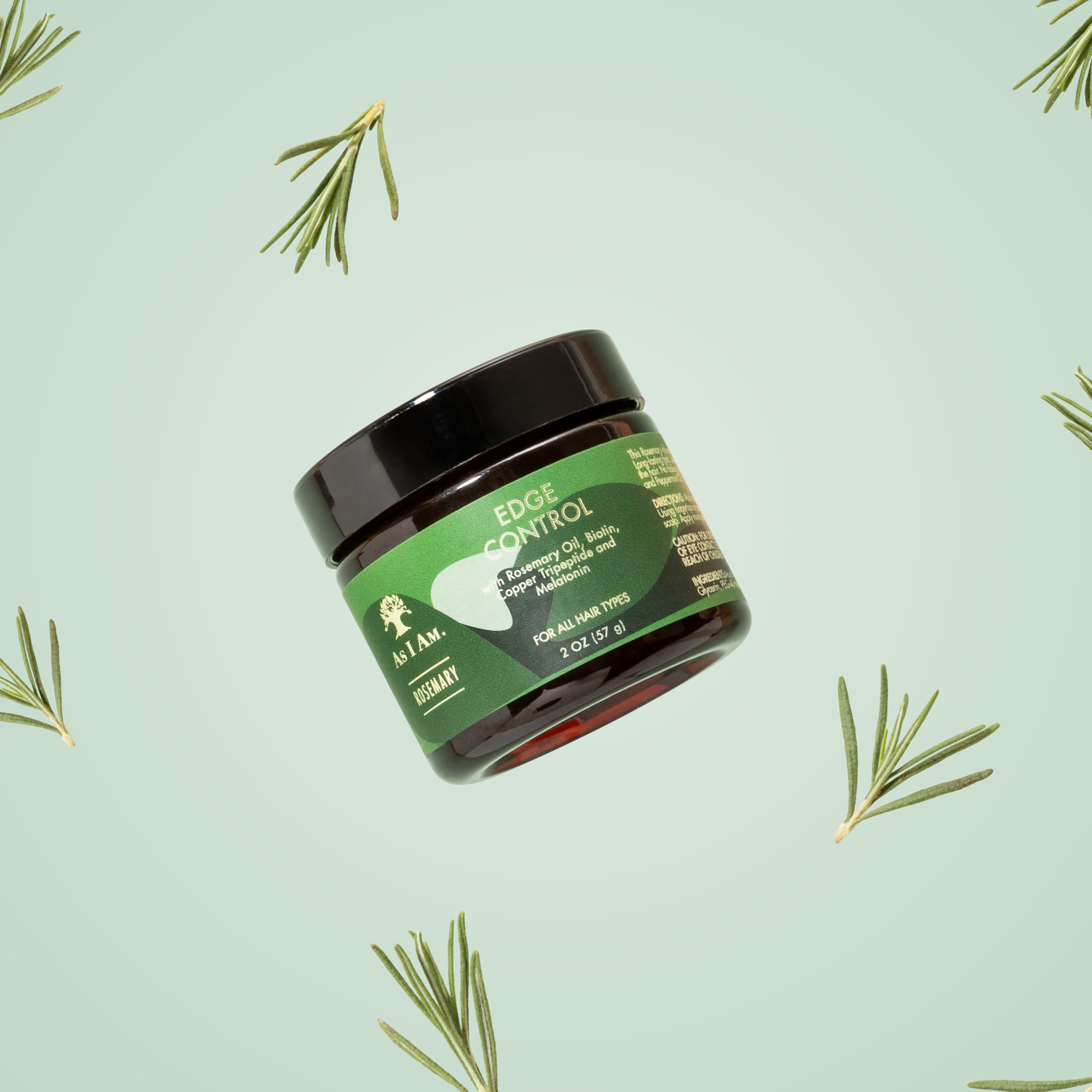 As I Am Rosemary Edge Control 2 oz - with Biotin & Saw Palmetto
