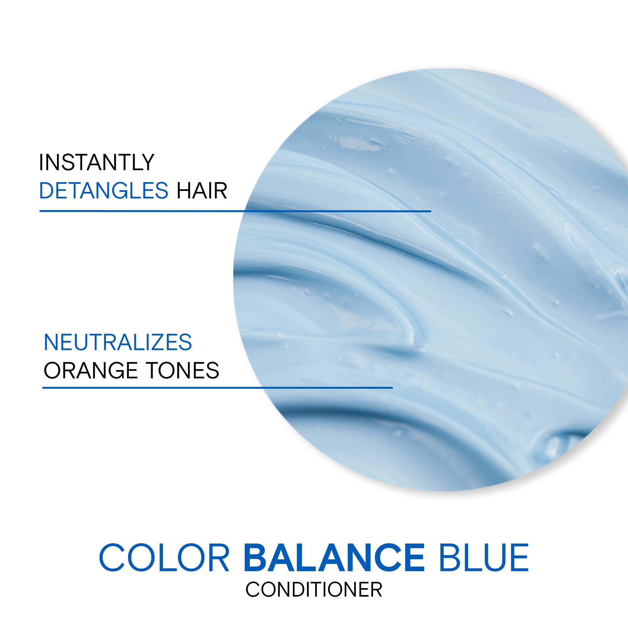 Joico Color Balance Blue Conditioner | For Lightened Brown Hair | Eliminate Brassy Orange Tones | Boost Color Vibrancy & Shine | UV Protection | With Rosehip Oil & Green Tea Extract | 33.8 Fl Oz