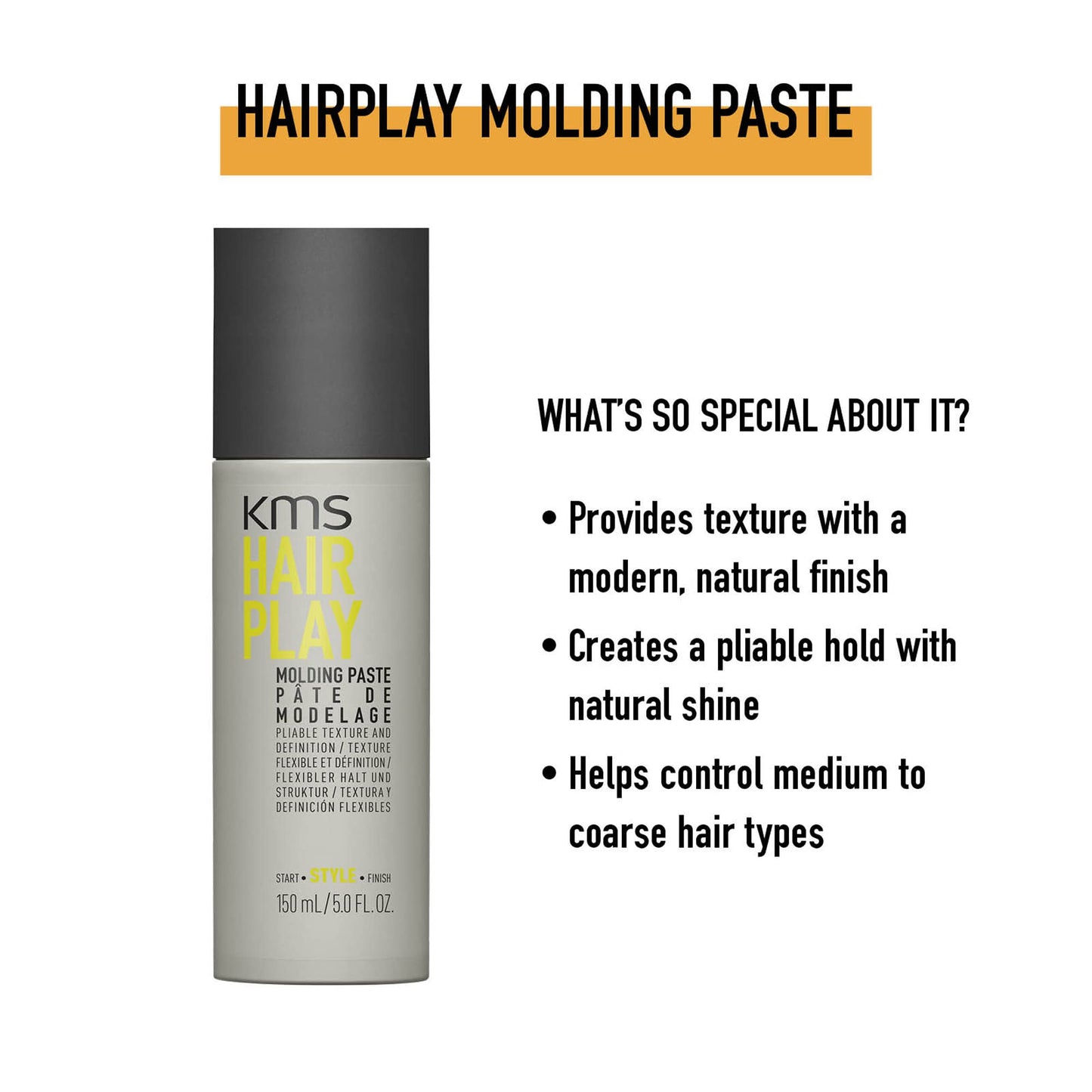 Pâte de modelage KMS HAIRPLAY, 5 onces