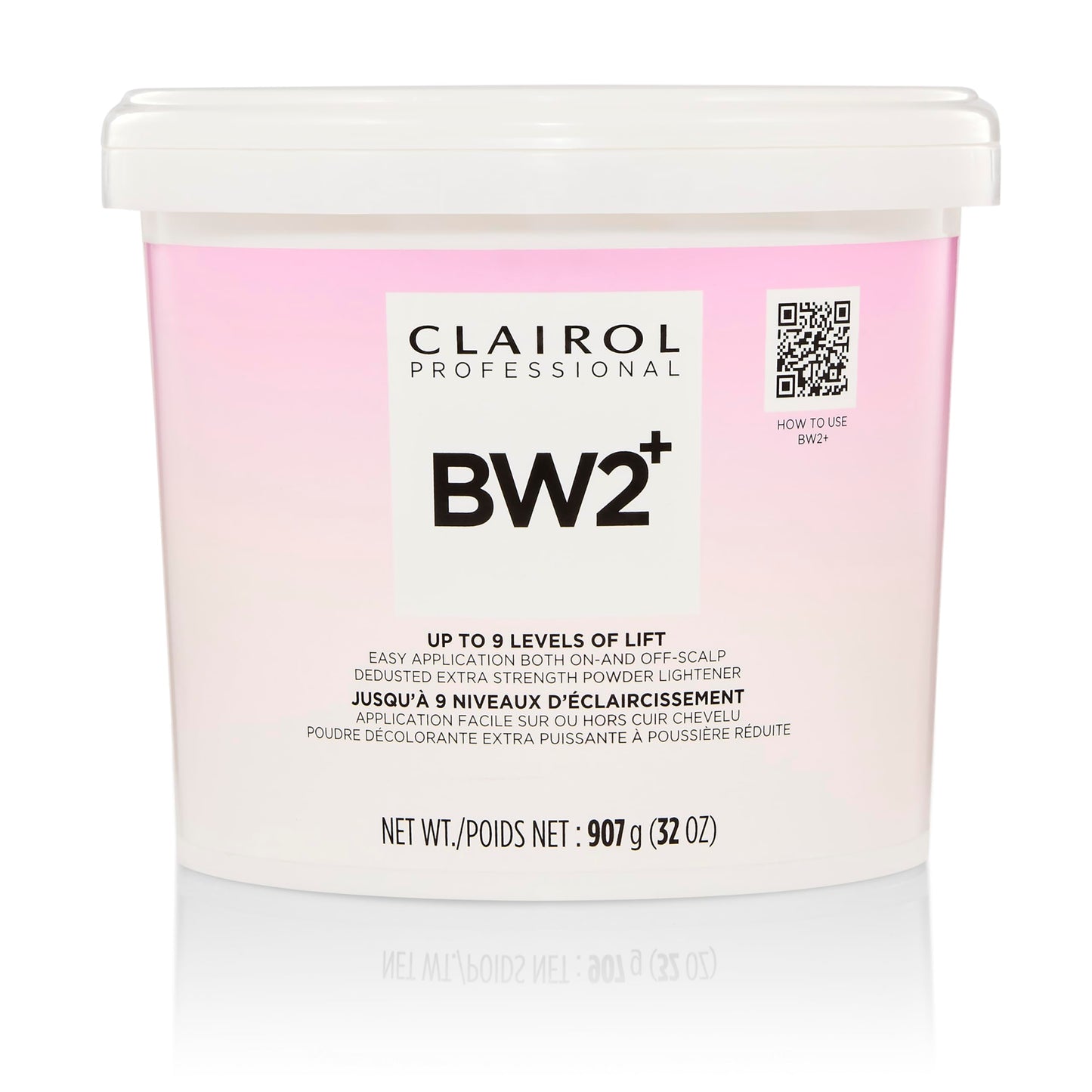 Clairol Professional BW2+ Éclaircissant en poudre extra fort dépoussiéré pour mèches de cheveux, 32 oz.
