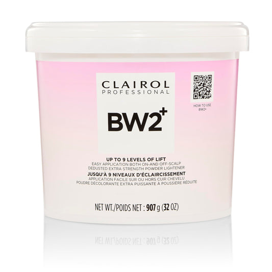 Clairol Professional BW2+ Dedusted Extra Strength Powder Lightener for Hair Highlights, 32 oz.