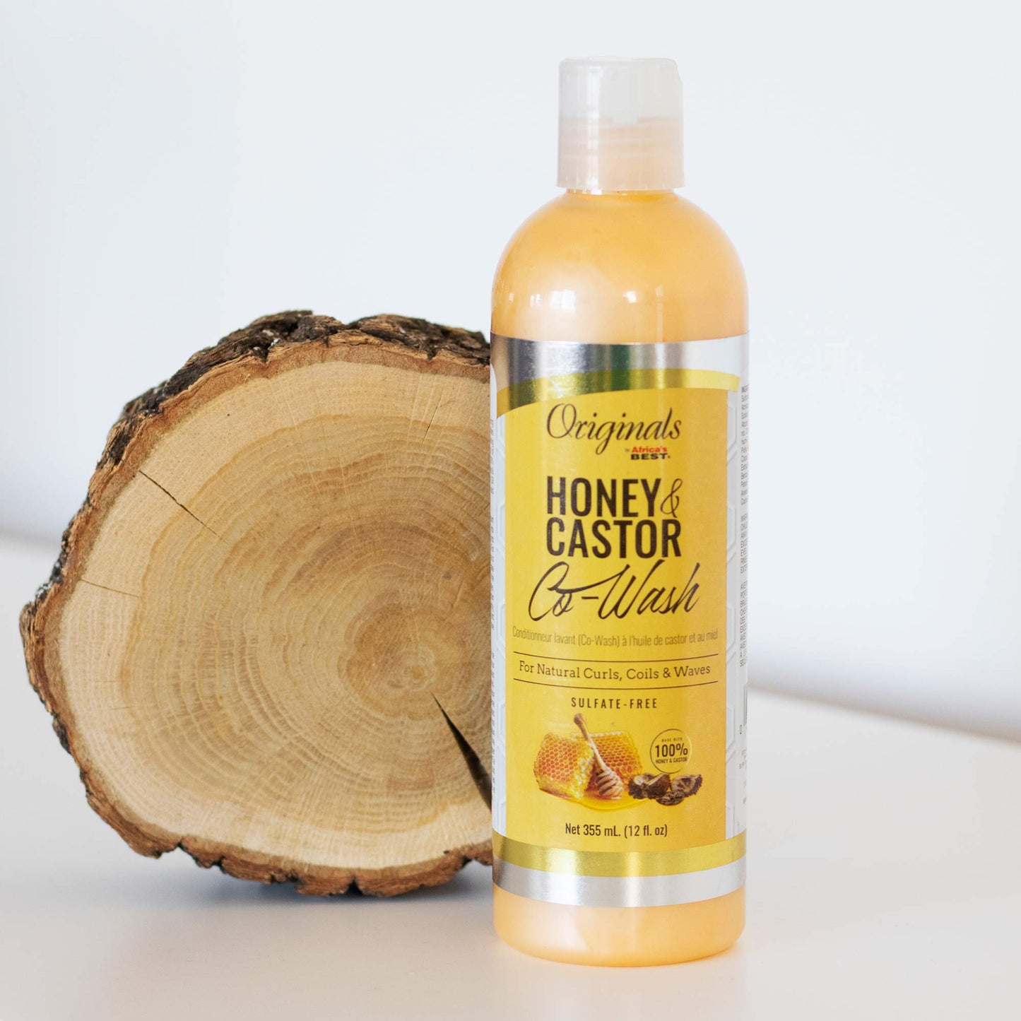 Africa's Best Originals by and Castor Hair Co-Wash for Natural Curls, Coils and Waves, Sulfate-Free, Honey 12 Fl Oz