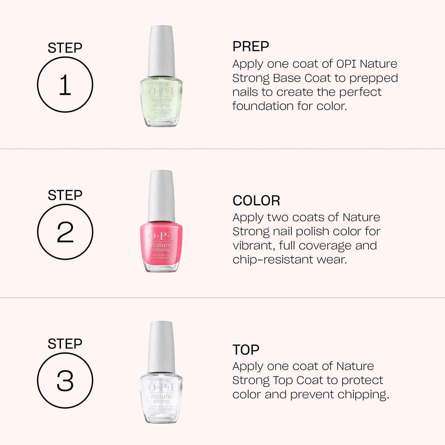 White Smoke OPI Nature Strong Simply Radishing | Opaque Dark Pink Crème Natural Origin Nail Polish | Plant Based, Vegan, Cruelty Free