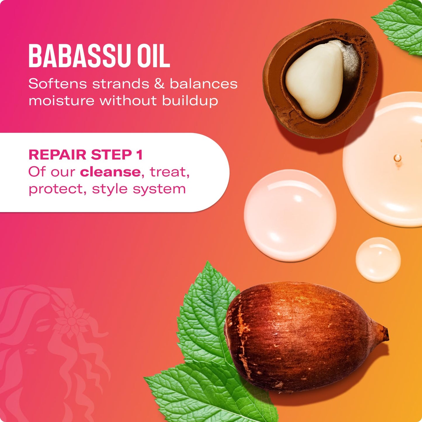 Tomato Mielle Organics Babassu & Mint Damage Repair Hair Shampoo - Hydrating Shampoo & Scalp Build-Up Remover - Gently Cleanses & Preps for Repair (8 fl oz)