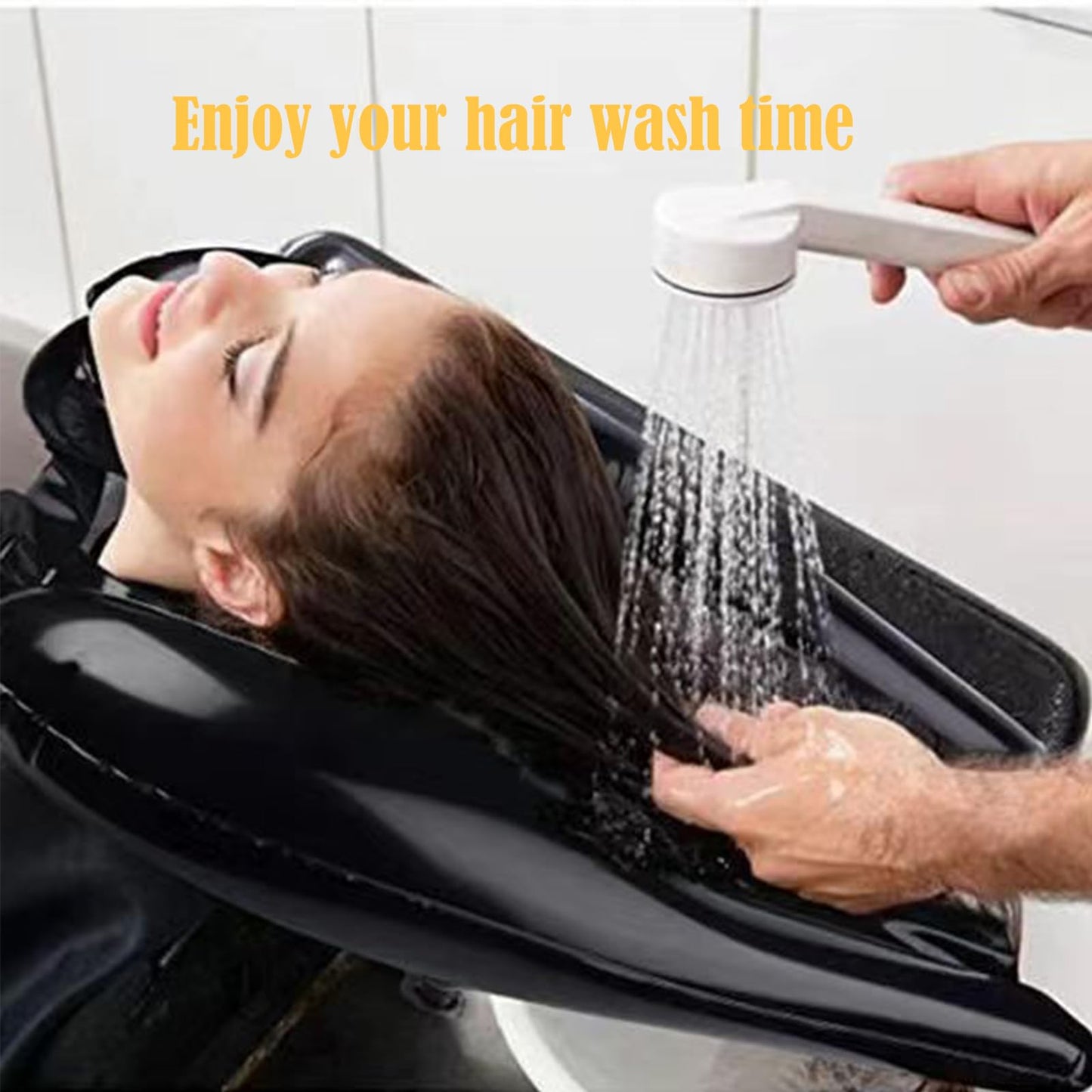 Hair Washing Basin for Bedridden Inflatable Hair Washing Sink for Wheelchair Portable Shampoo Bowls at Home for Handicapped, Kids