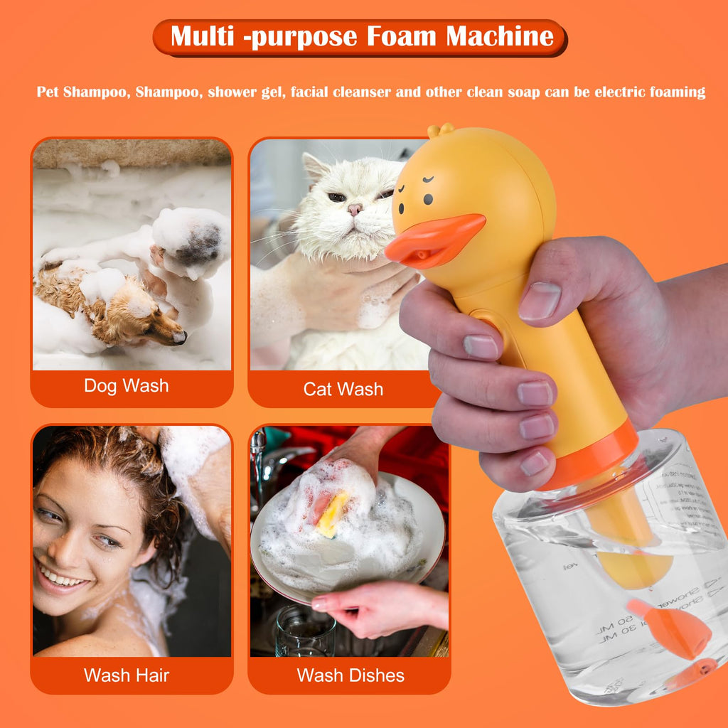 Katoggy Electric Foaming Shampoo Dispenser for Dog and Cat Bathing, Rechargeable Soap Dispenser for Pet Bathing, Bathroom, Kitchen Sink, Toilet Cleaning