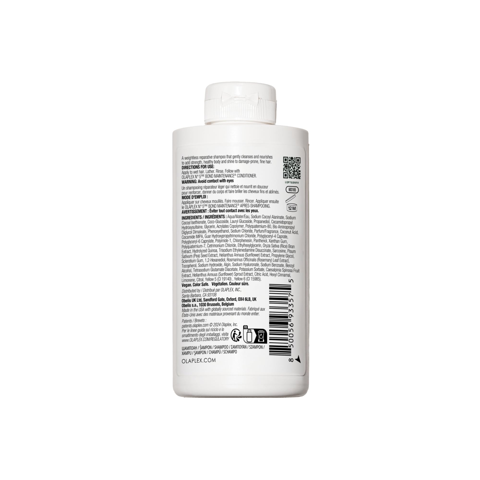 Olaplex Nº. 4 FINE Bond Maintenance Shampoo: Volumize & Strengthen | Gently Cleanse & Non Stripping | For Coily, Curly, Straight, and Wavy, 250 mL / 8.5 Fl Oz