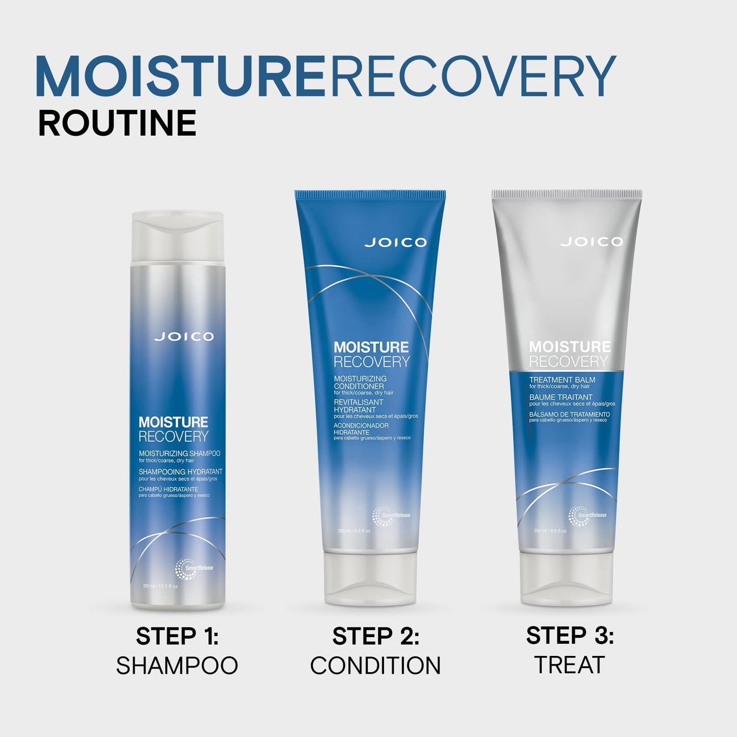 Joico 保湿修复护发素 | 适用于浓密、粗糙、干燥的头发 | 恢复水分、柔顺、强韧和弹性 | 减少断裂 | 蕴含荷荷巴油和乳木果油 | 8.5 液体盎司