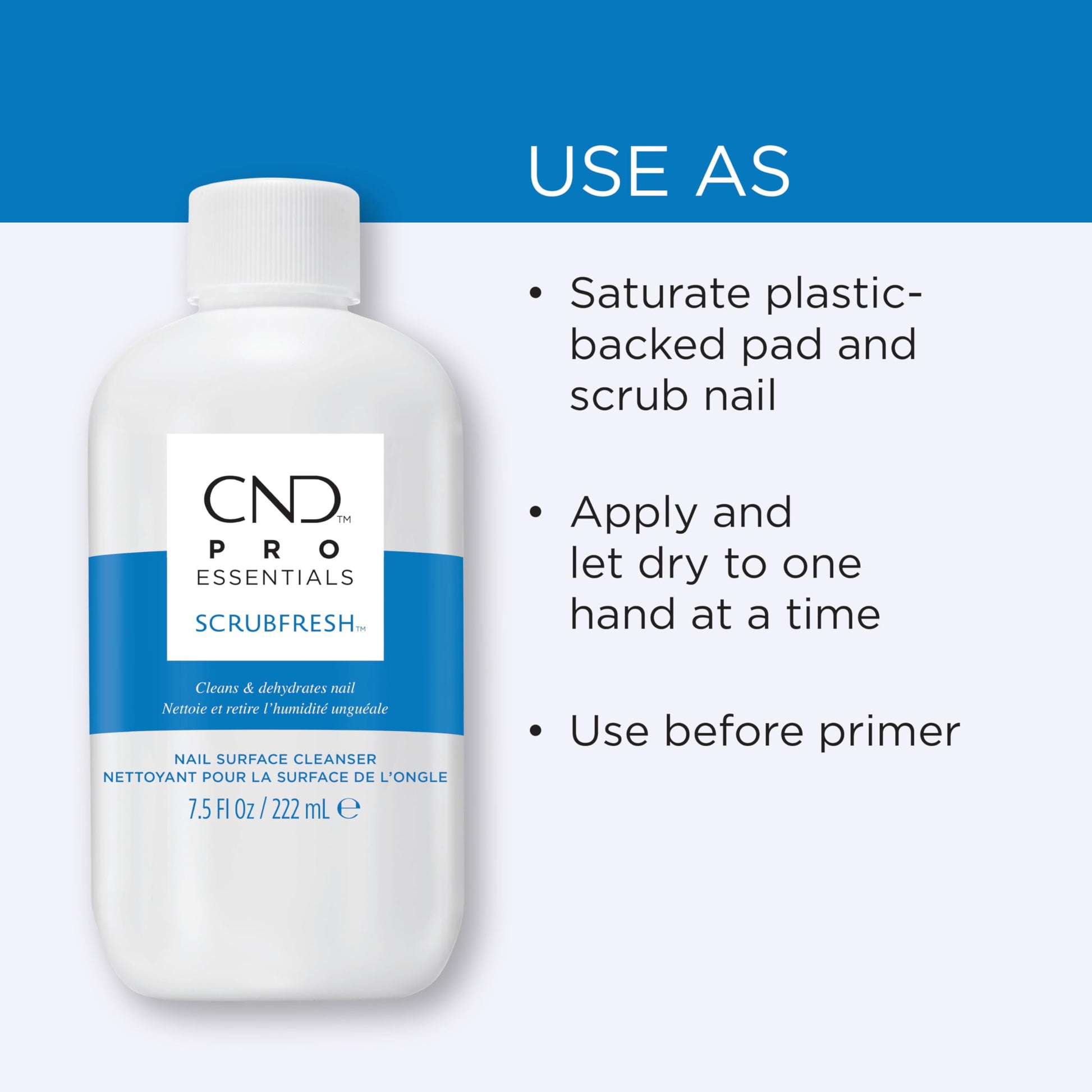 White Smoke CND SCRUBFRESH Nail Surface Cleaner (Packaging May Vary), 2 fl oz